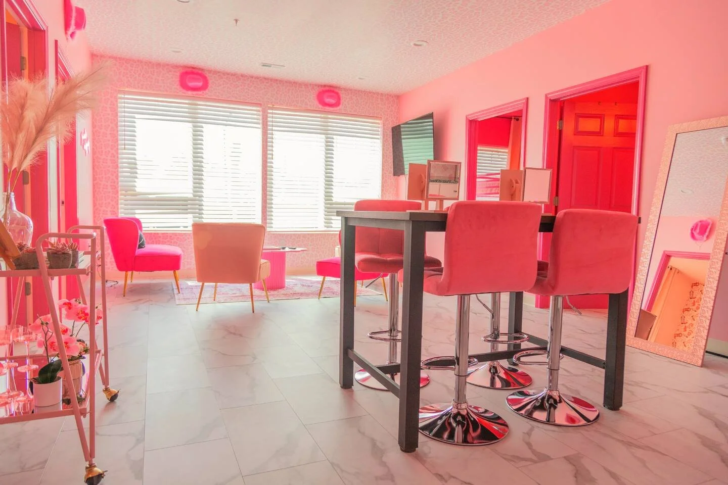 This Nashville retreat blends playful pink tones with modern luxury — designed to spark joy and unforgettable stays.