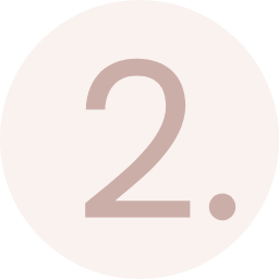 A beige circle with a pink number two in the middle for Principle Number 2.