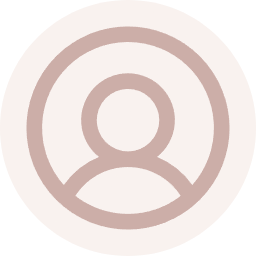 A beige circle with a smaller pink circle and user outline icon inside