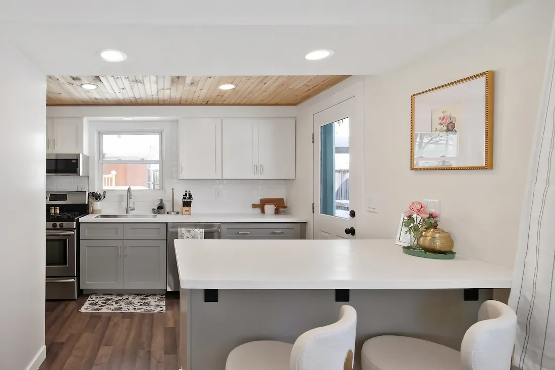 Wildflower Cottage short-term rental design kitchen view