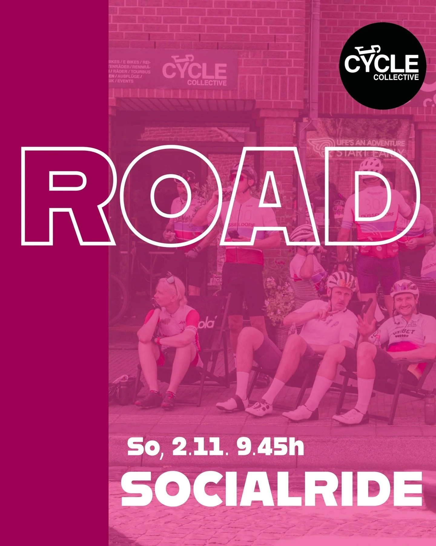 LETZTER RENNRAD SOCIAL RIDE!
PEDAL DOWN 10.00h

Anmeldung &uuml;ber STRAVA (Link in Bio)
Es geht in der Gruppe gem&uuml;tlich nach Venlo, &uuml;ber Walbeck wieder zur&uuml;ck nach Meerbusch.
Vor Abfahrt k&ouml;nnt ihr euch noch mit Espresso und Snack