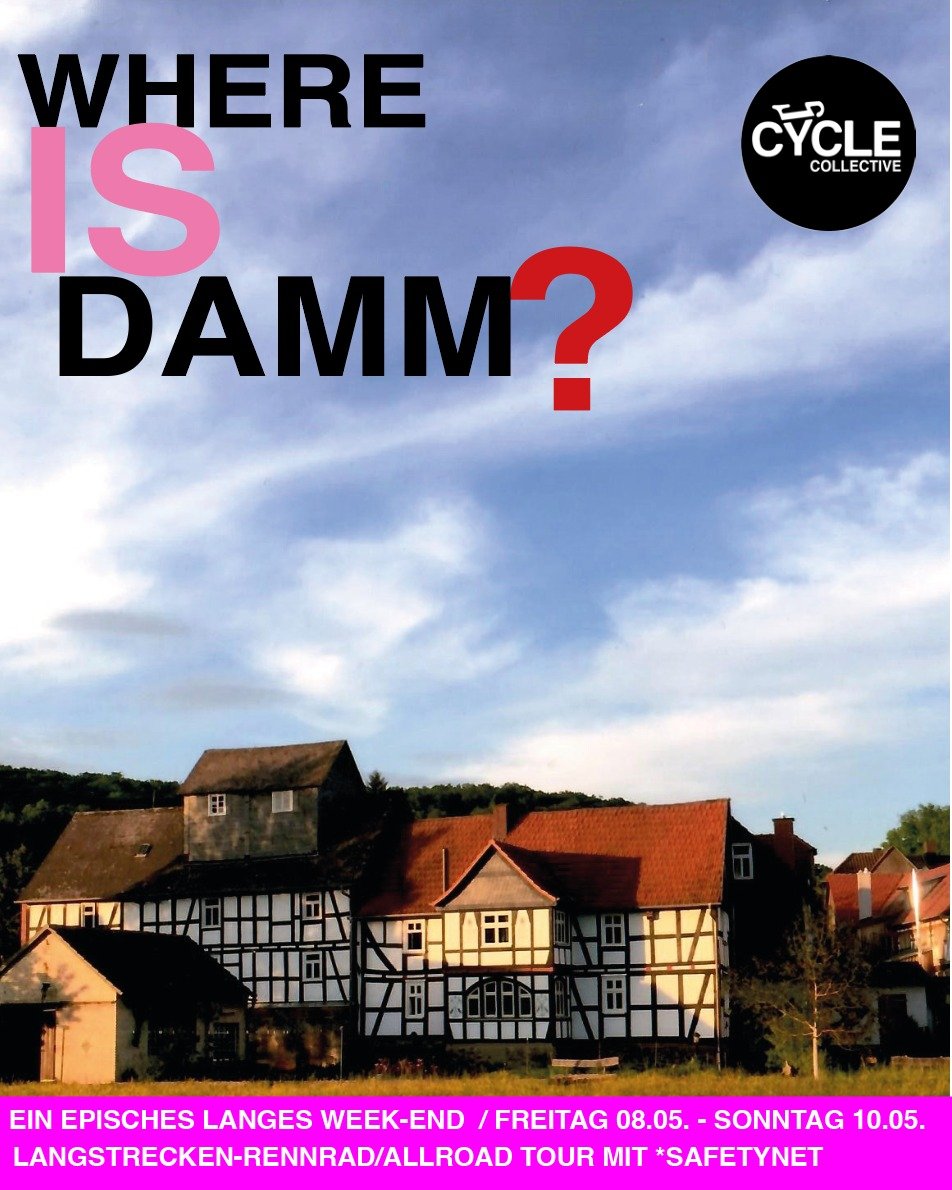 AUFGEPASST &amp; SAVE THE DATE.

Mehr Infos? 
Schaut mal in die Bio oder gleich auf unsere Seite ...community/events.

Ein paar Pl&auml;tze sind noch frei.

200km hin, eintauchen.abtauchen.erholen. 
200km zur&uuml;ck

Road / Allroad !!