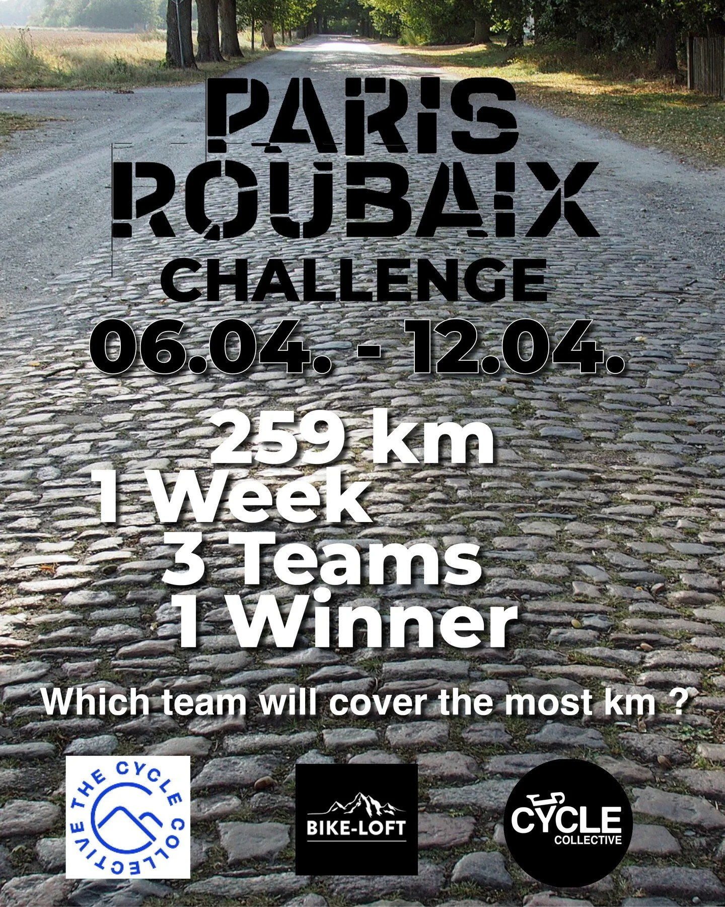 Bereit f&uuml;r einen epischen Tag voller Radspa&szlig;, Rivalit&auml;t und Community-Feeling?

Paris&ndash;Roubaix Challenge &ndash; Cycle Collective &amp; Friends
Sonntag, 12. April | Cycle Collective Meerbusch

Ready for an epic day full of cyclin