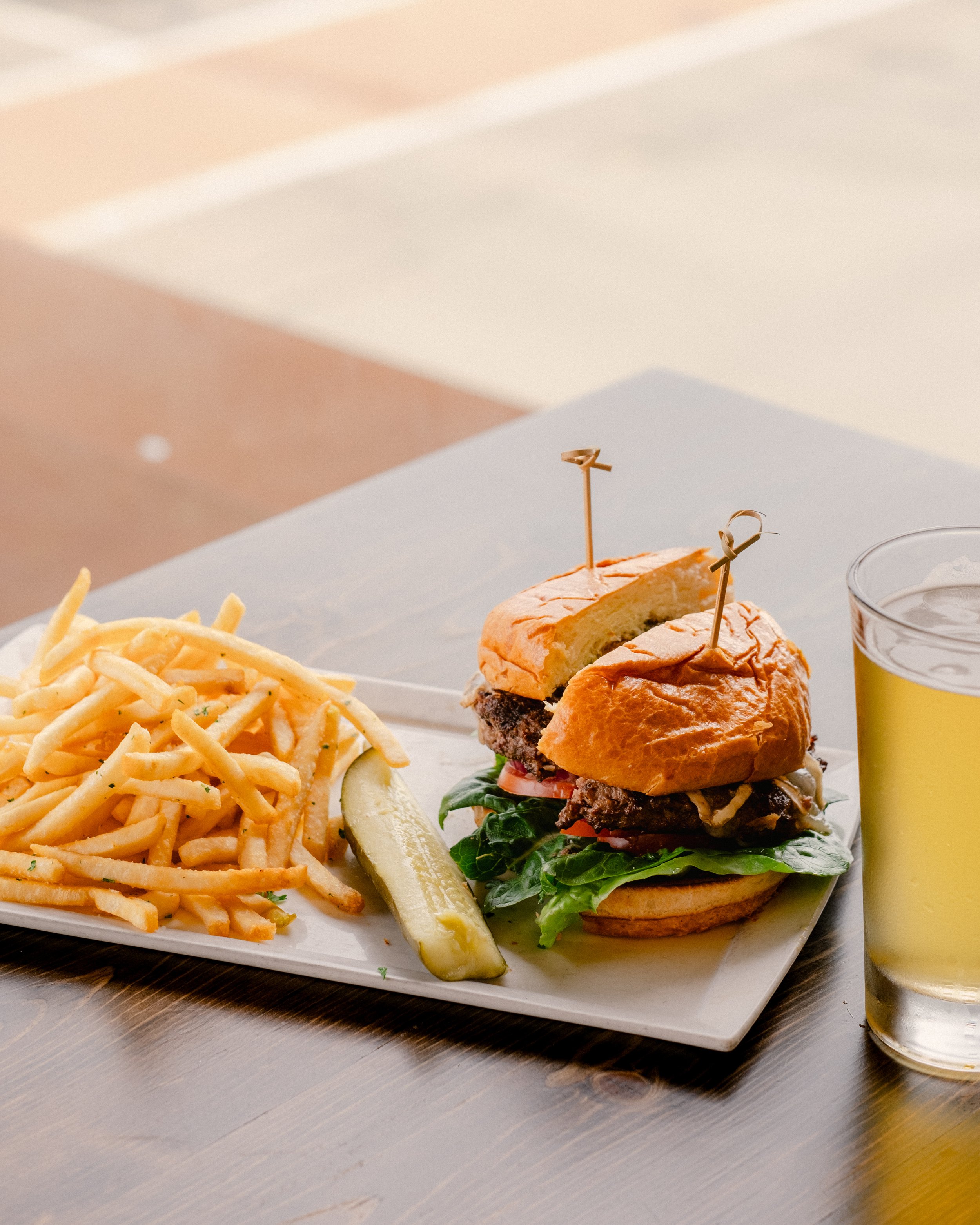 rooftop burger and fries