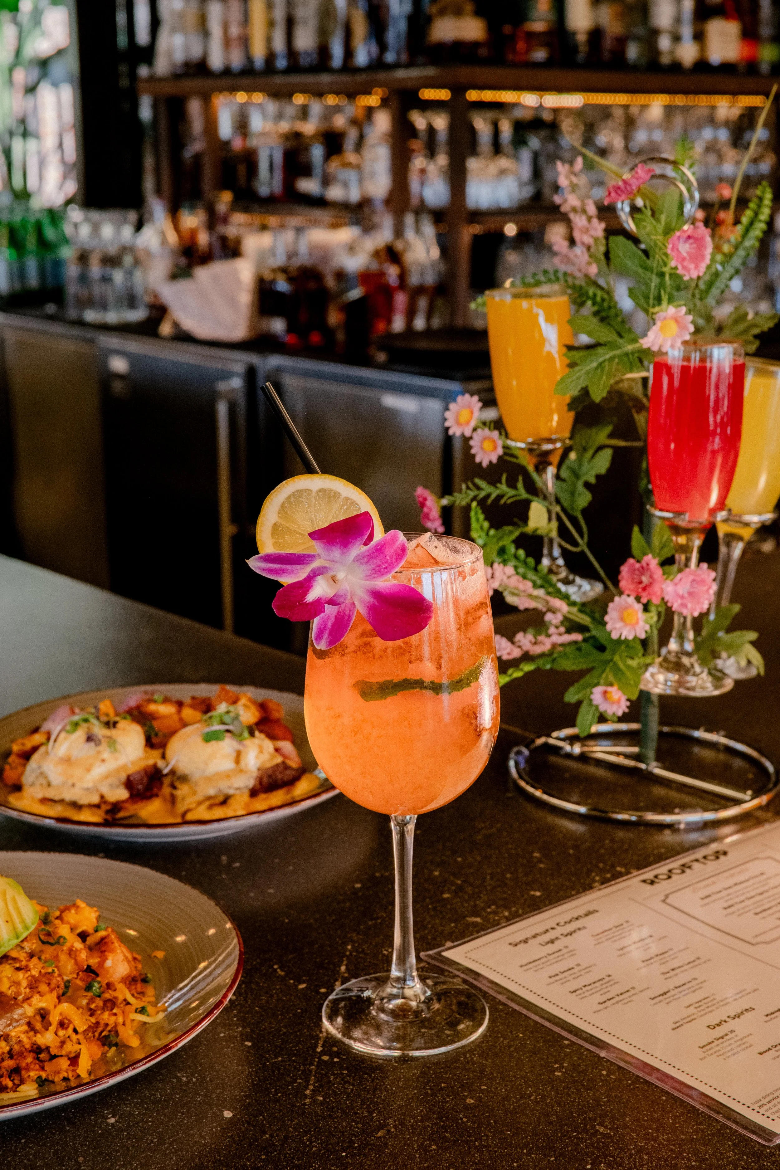 Rooftop brunch cocktails
