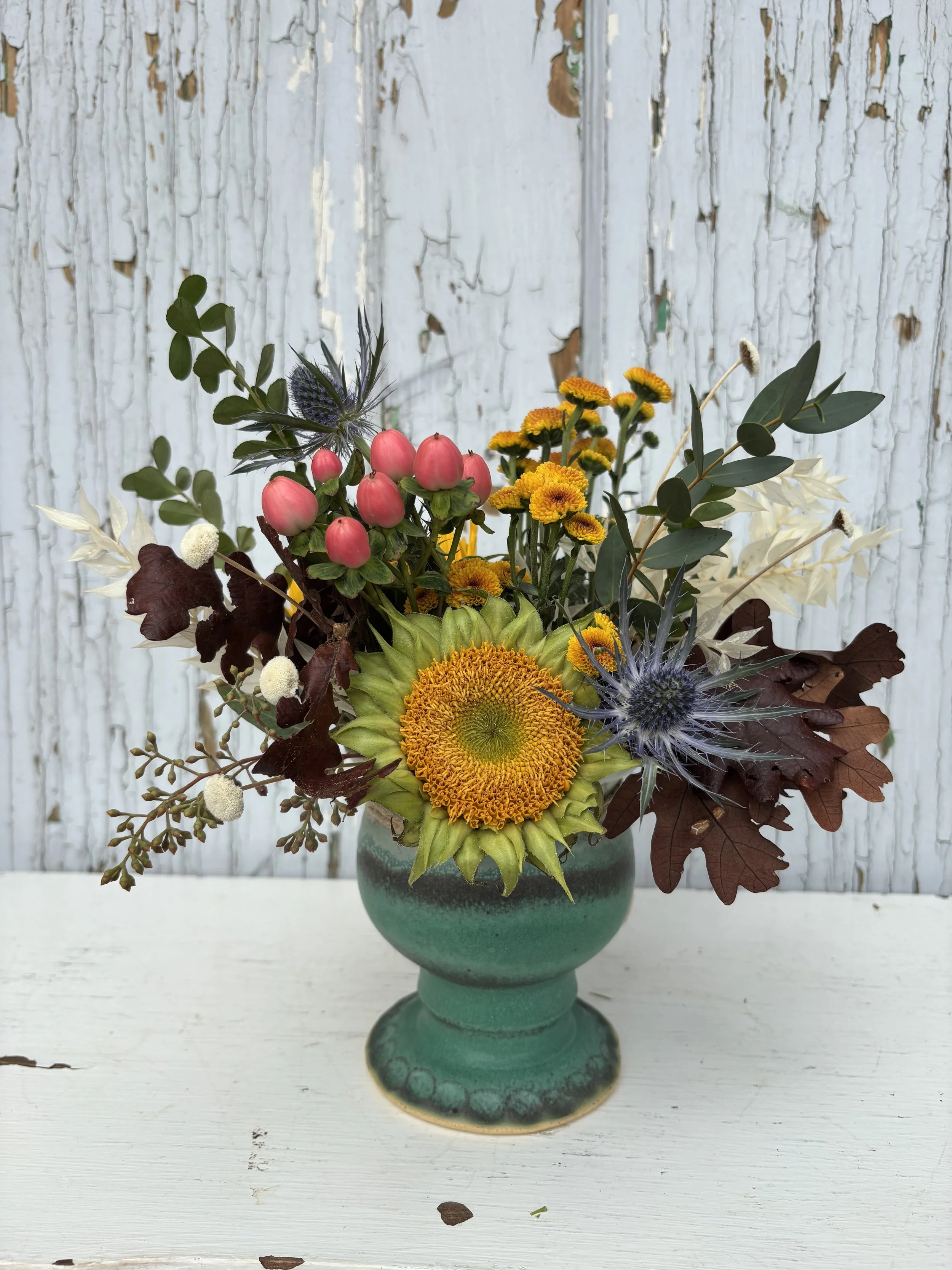 Autumn Posy Pot