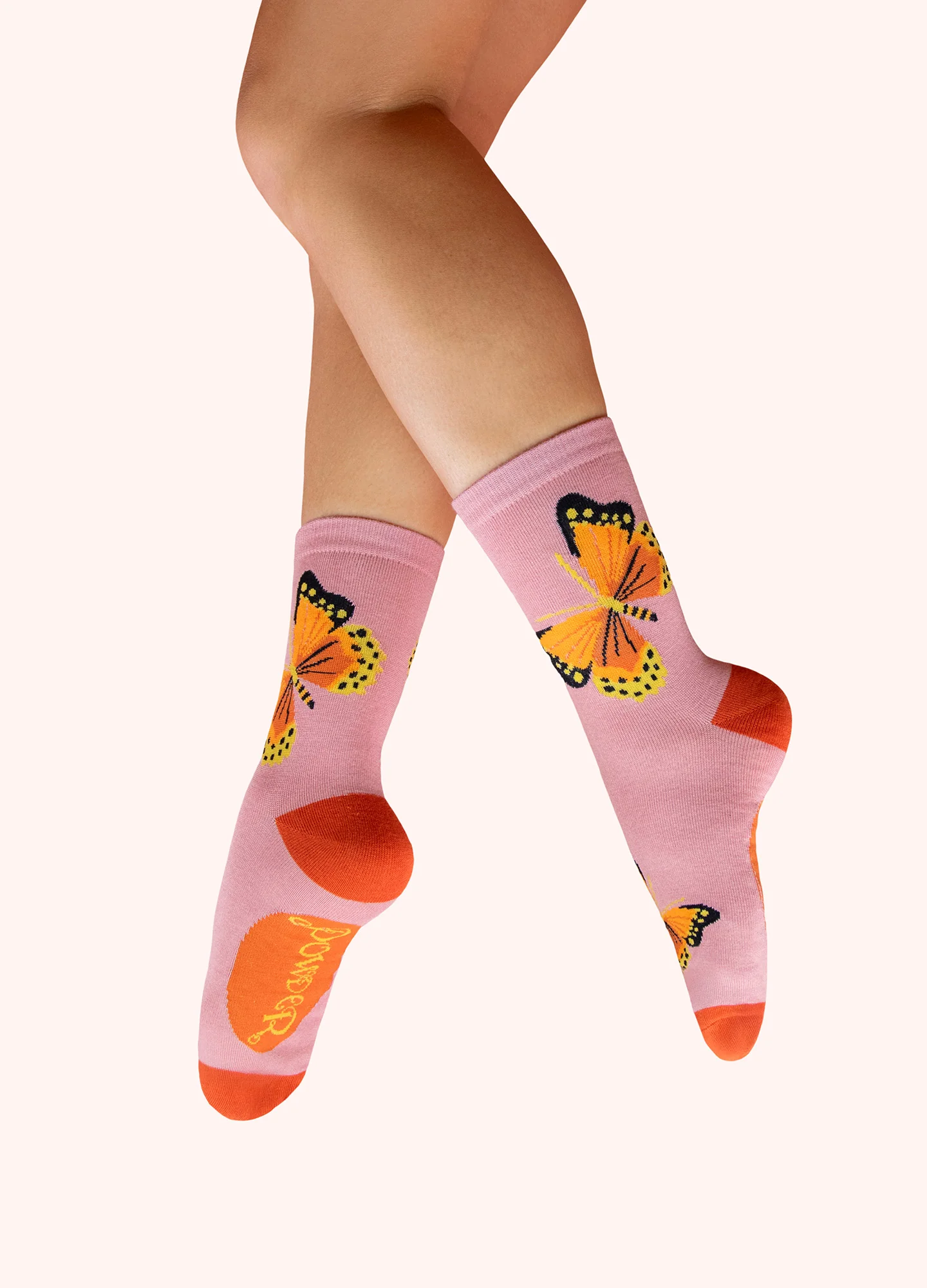 beautiful butterflies in rose.png