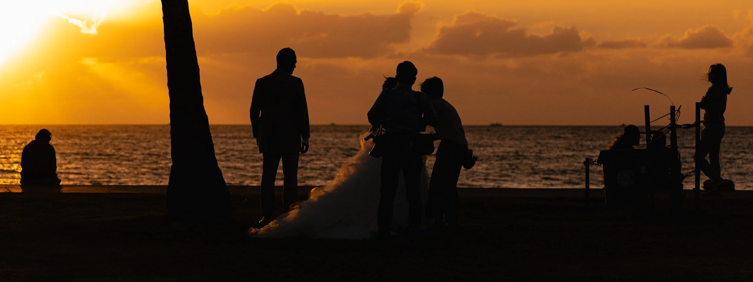 Bride and Groom at Ala Moana Beach Park - Magic Point-1.jpg