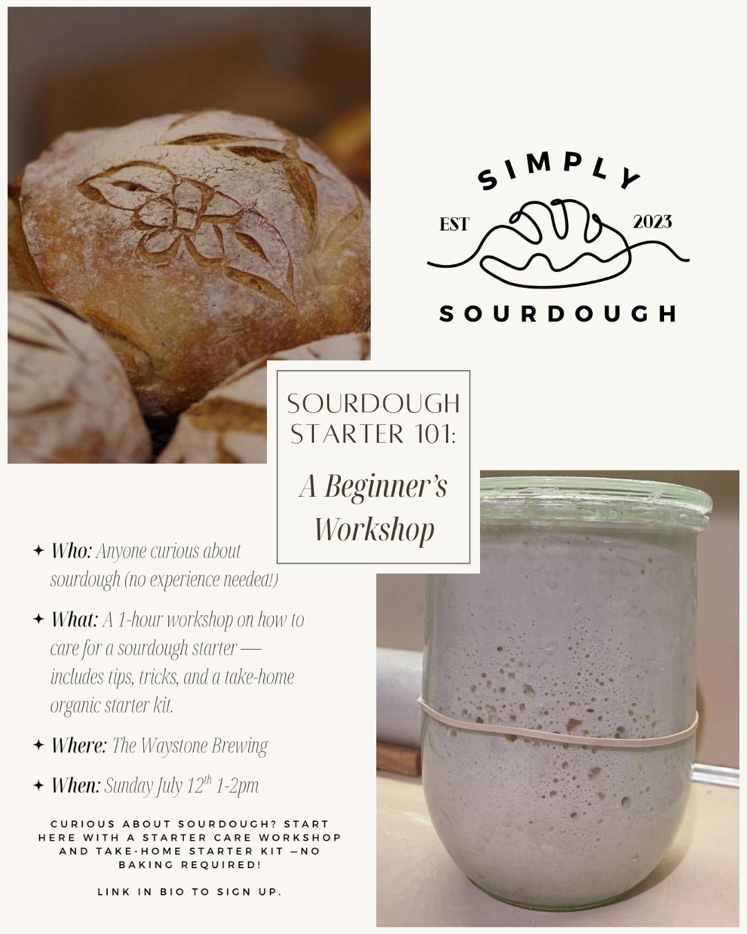 Sourdough Starter 101: A Beginner’s Workshop at The Waystone