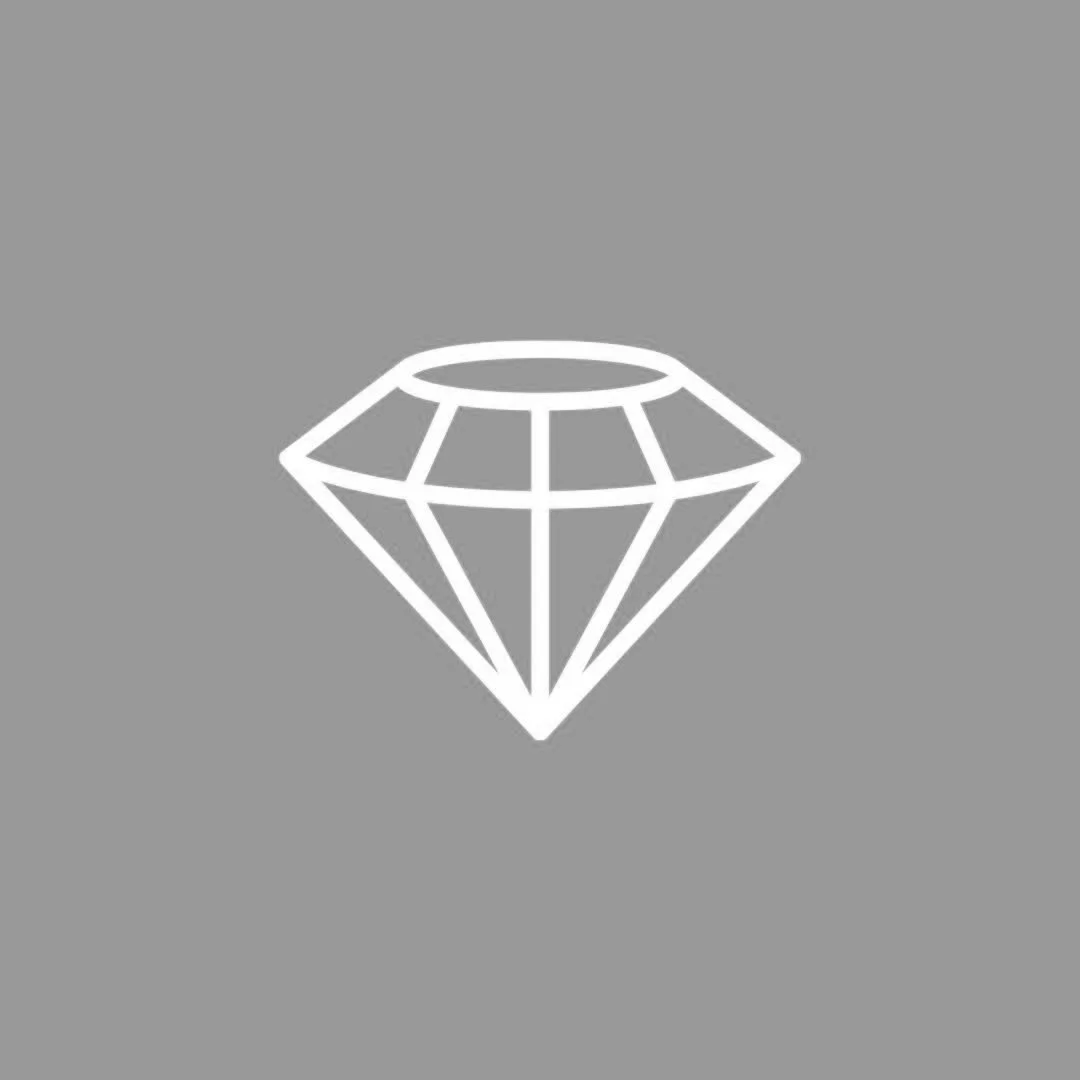 White outline of a diamond on a gray background.