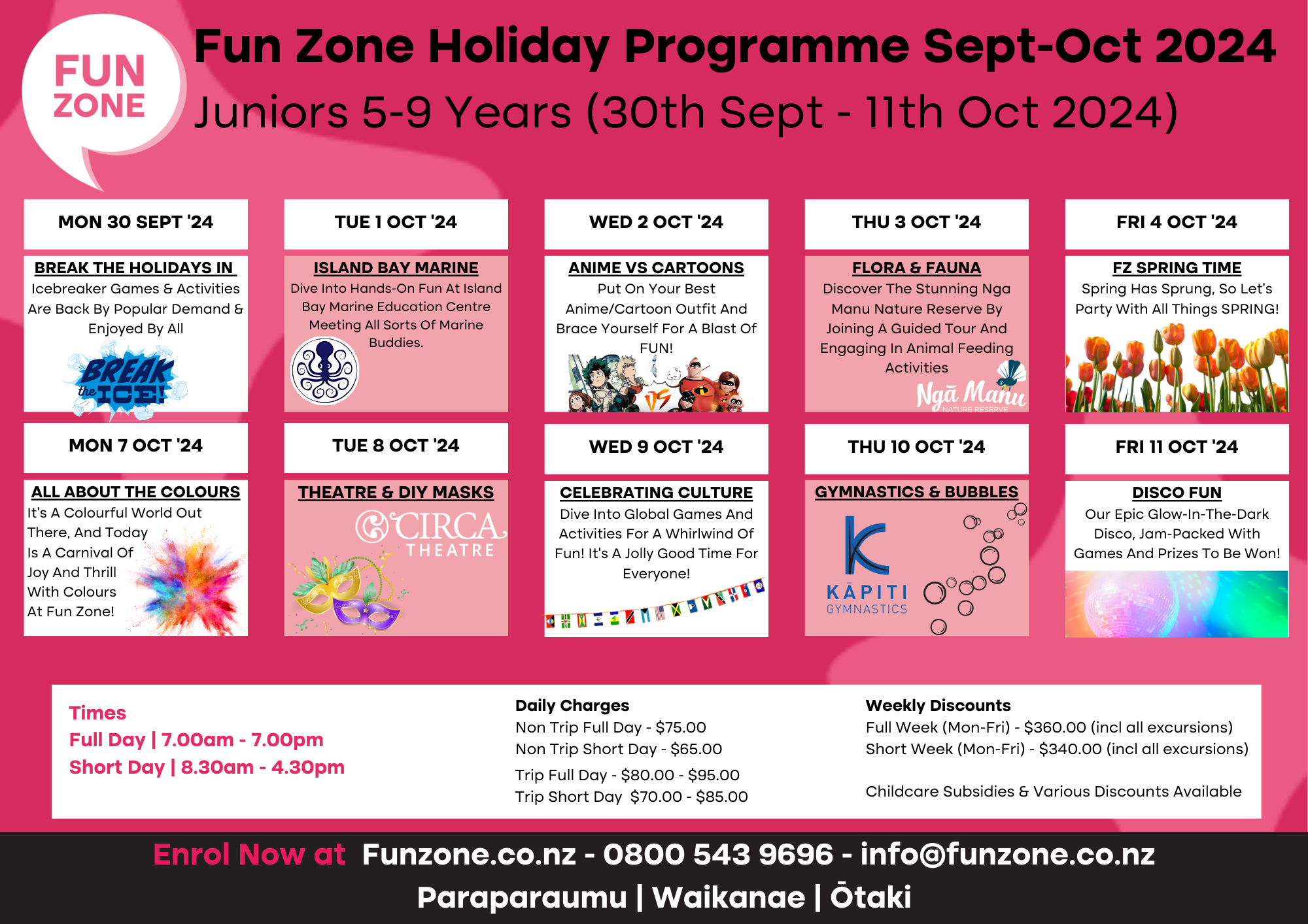 Programmes Fun Holiday Programmes — Fun Zone Out of School Care