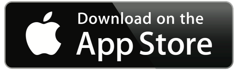 Apple App Store download button with black background and white text.