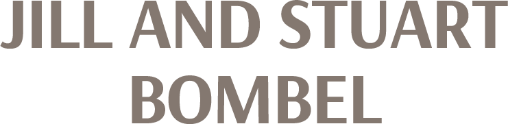 Text image displaying the names 'Jill and Stuart Bombel'.