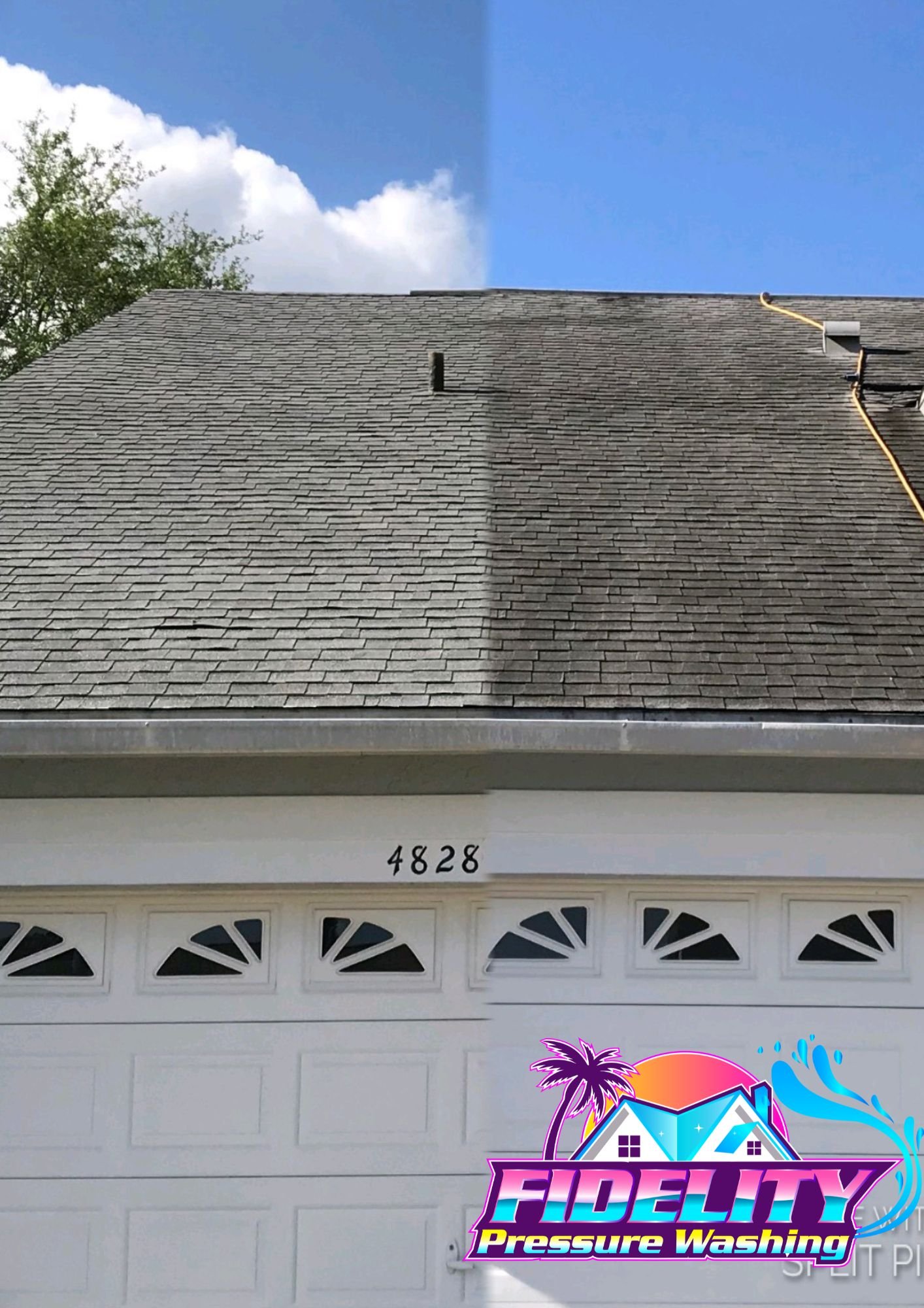 Soft Washing a Roof in Sarasota