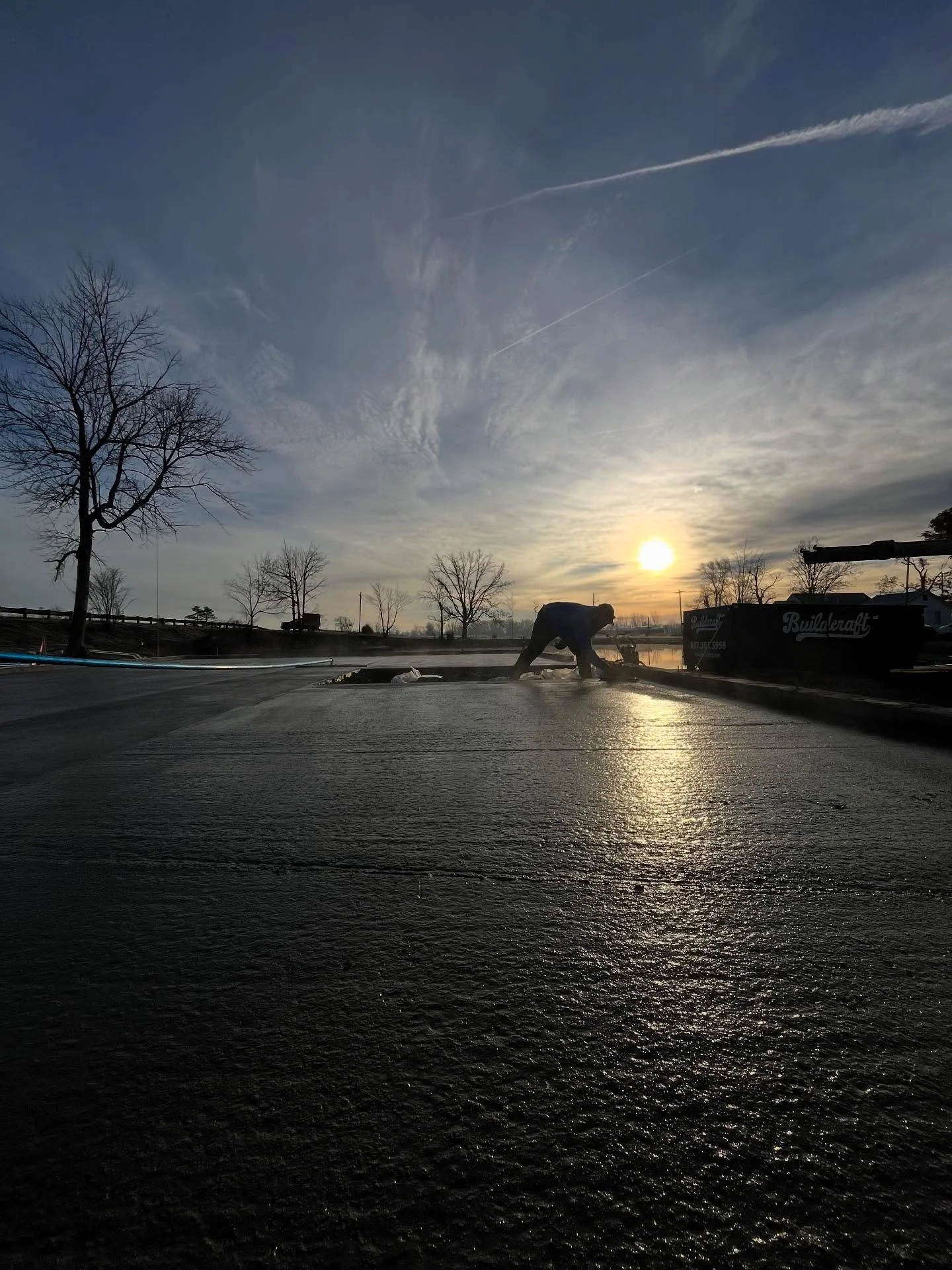 Beautiful morning for pouring concrete. 

#foundations #buildcraft #construction #concrete #indianlake #lfg