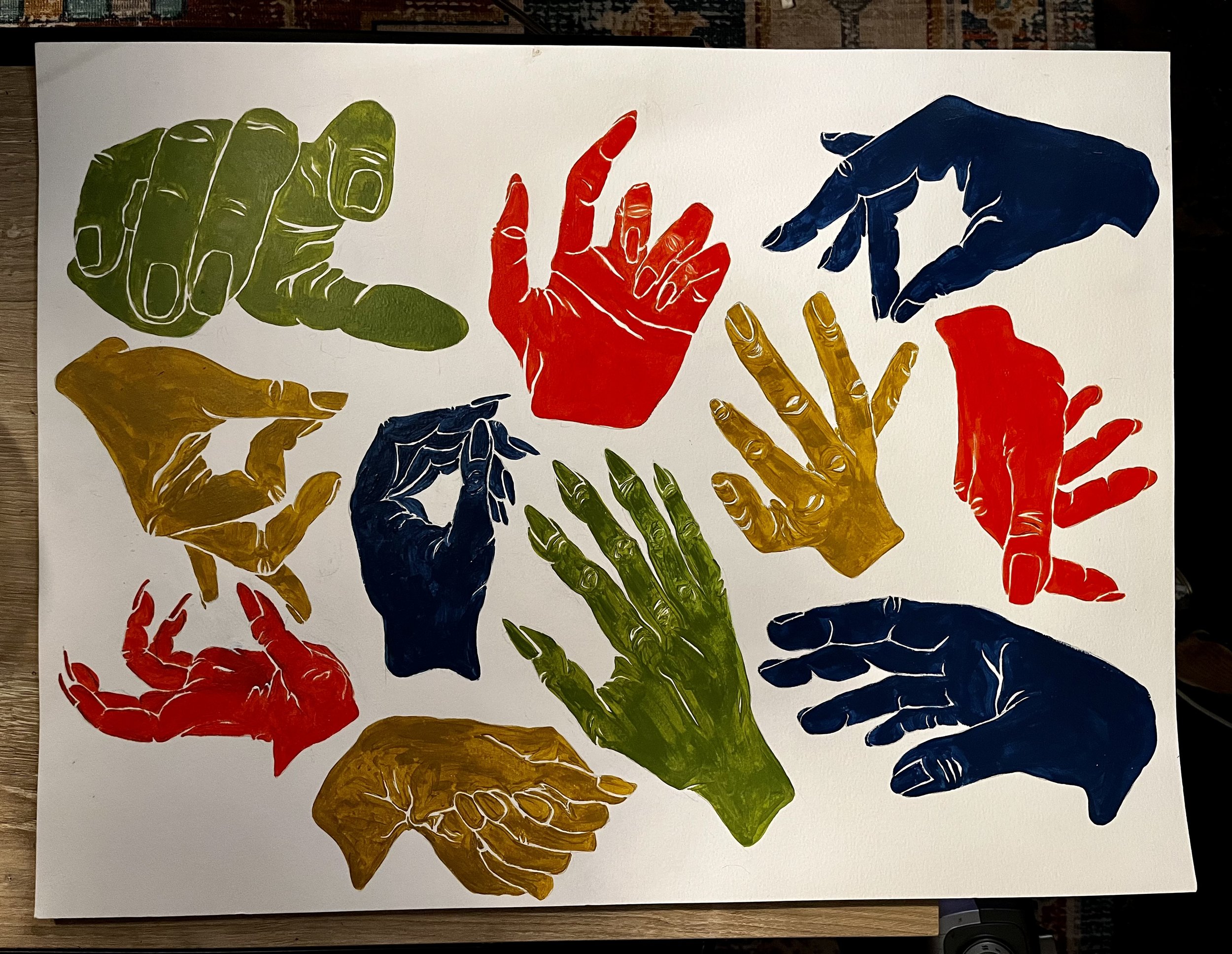 Hands // Custom painting 