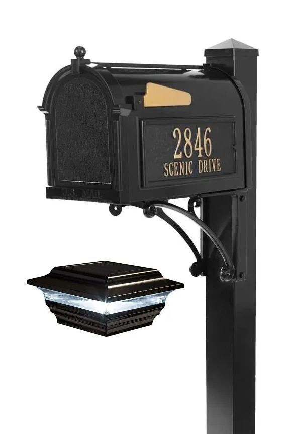 Capitol Mailbox with Solar Cap
