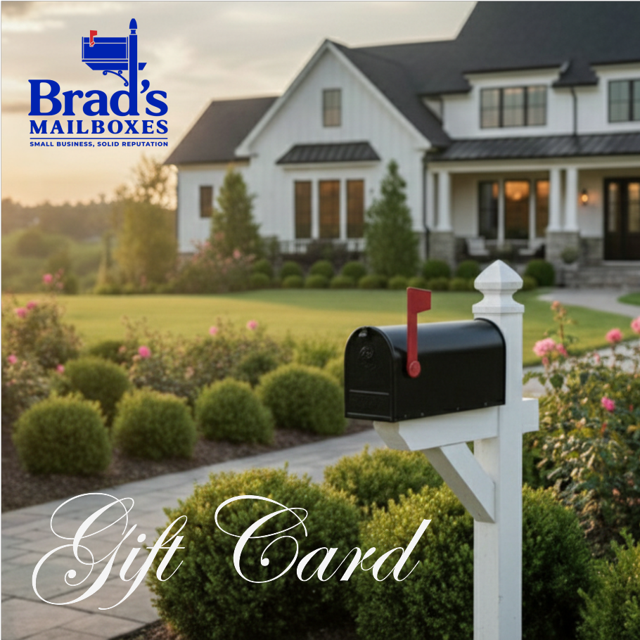 Brad's Mailboxes Gift Card