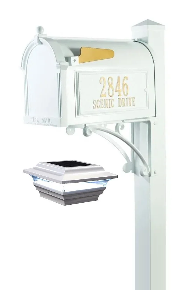 Capitol Mailbox with Solar Cap