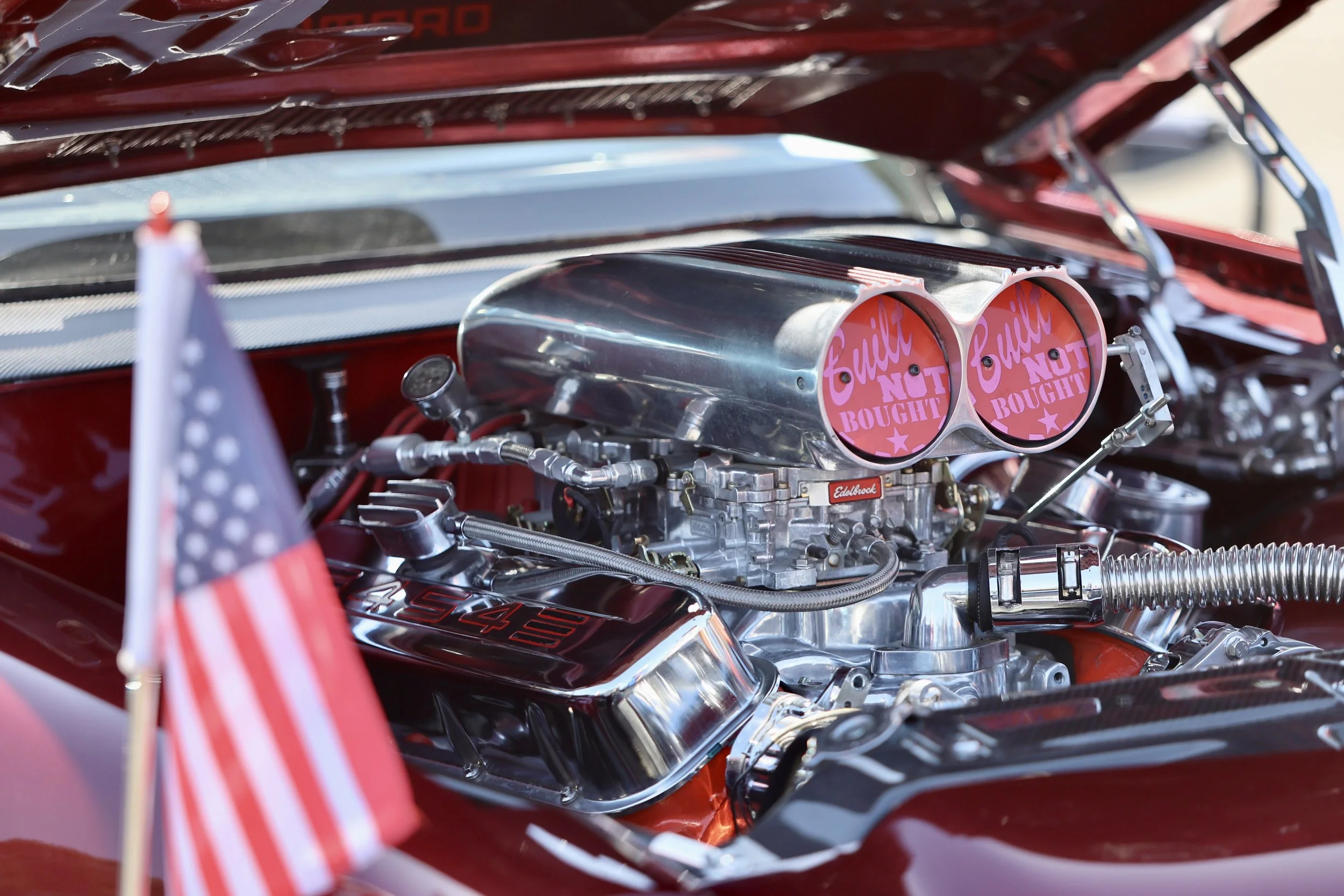 Big block engine at the Walnut Creek Elks car show