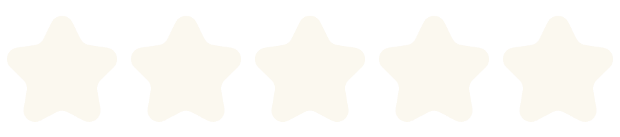 Five cream-colored five-pointed stars arranged in a horizontal row on a black background