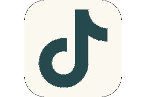 TikTok logo on a rounded square background
