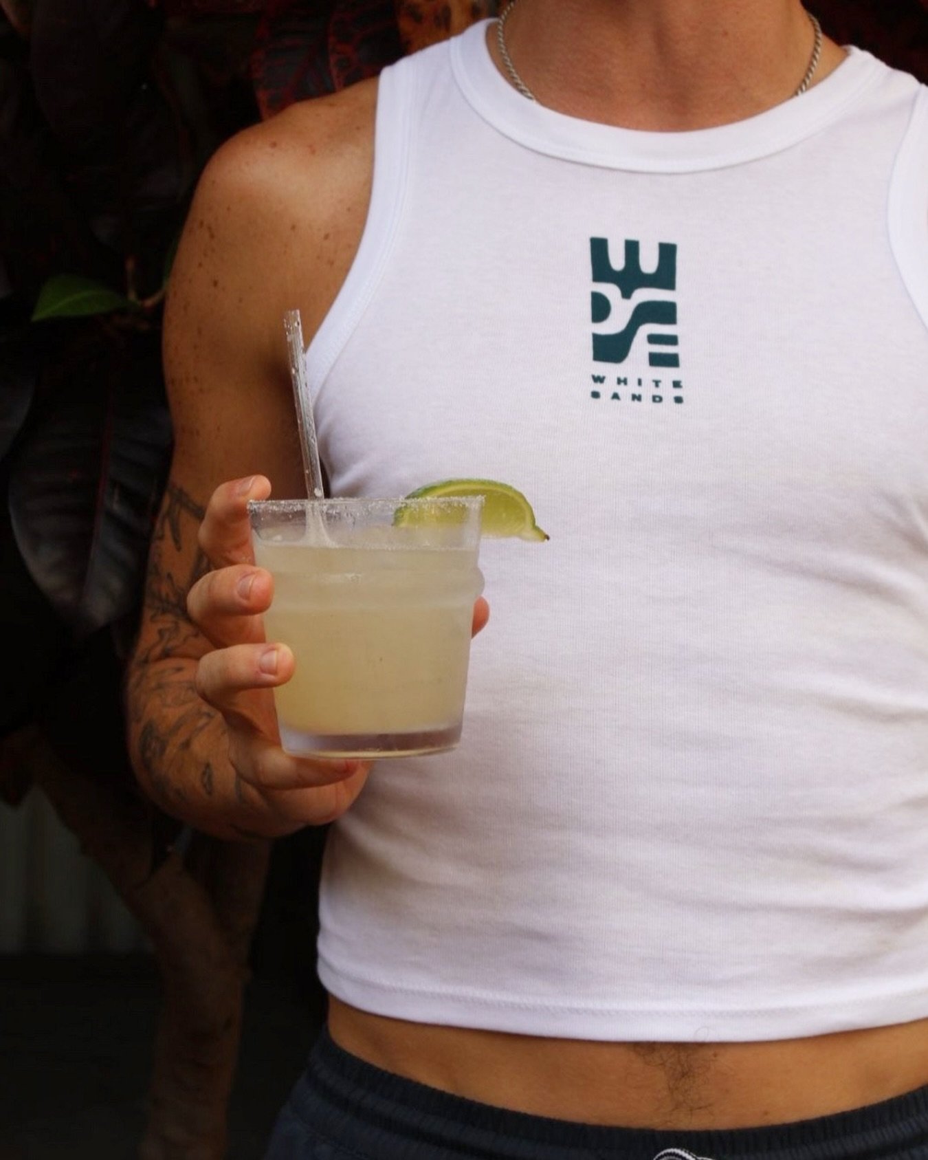 Cheersing to friday in our white sands merch 🍻🏝️