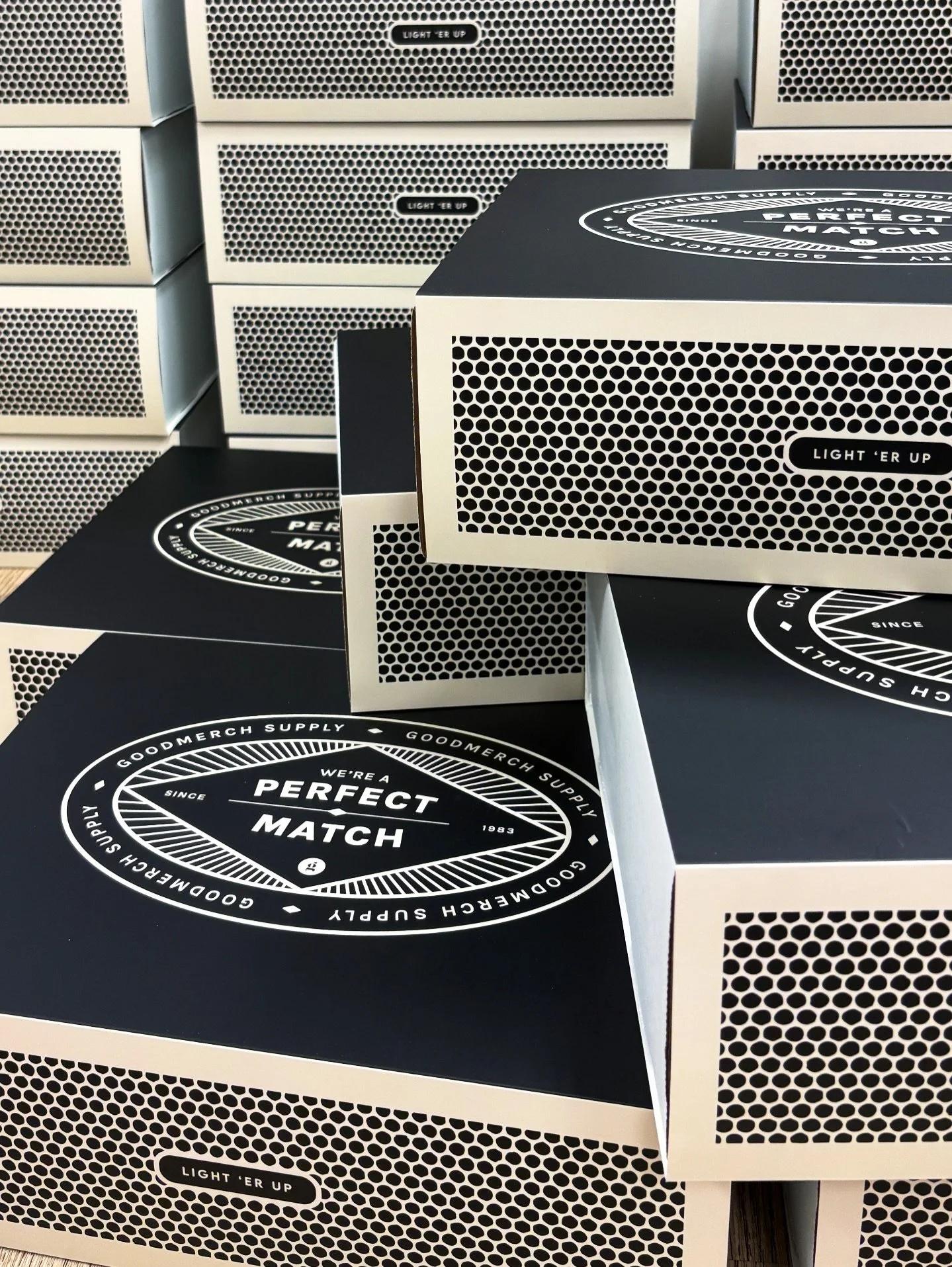 This year&rsquo;s annual client gifting was designed around the idea of being a perfect match. Thoughtful, intentional, and made to last. 🖤🔥

Need ideas for client and employee gifting?
💌 hello@goodmerchsupply.com