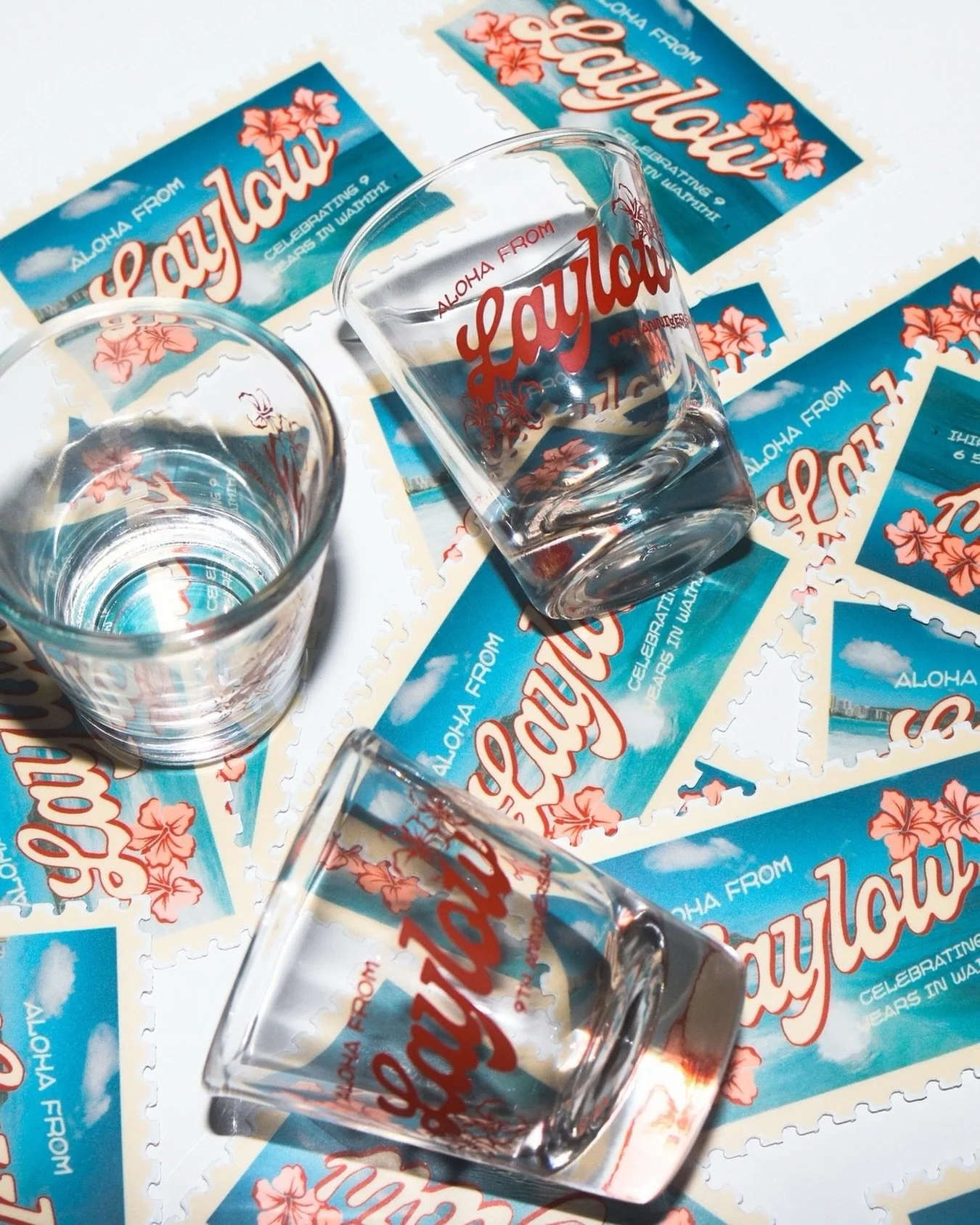 What better way to celebrate than with shots and stickers for The Laylow&rsquo;s 9th anniversary🥂

〰️ 1.75 oz clear shot glass
〰️ Custom die cut 3M vinyl stickers