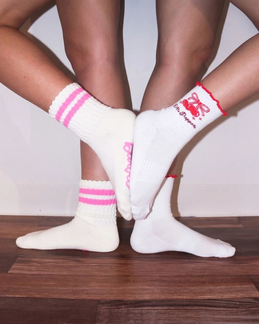 Always comfy, always cute. Ask about our sock styles. From slouchy to compression to pilates grip, we got it all 🧦