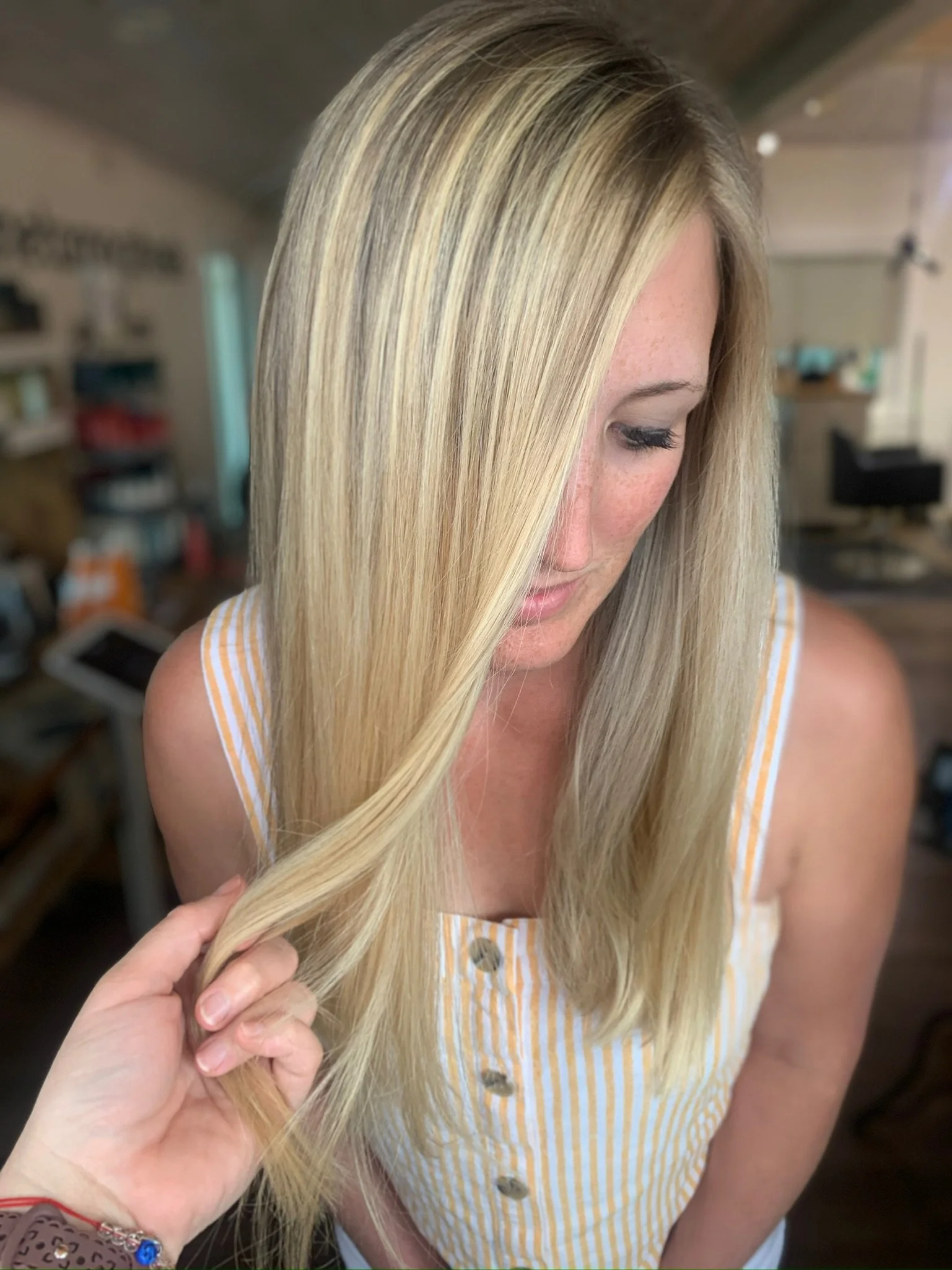 gentle blonde hair