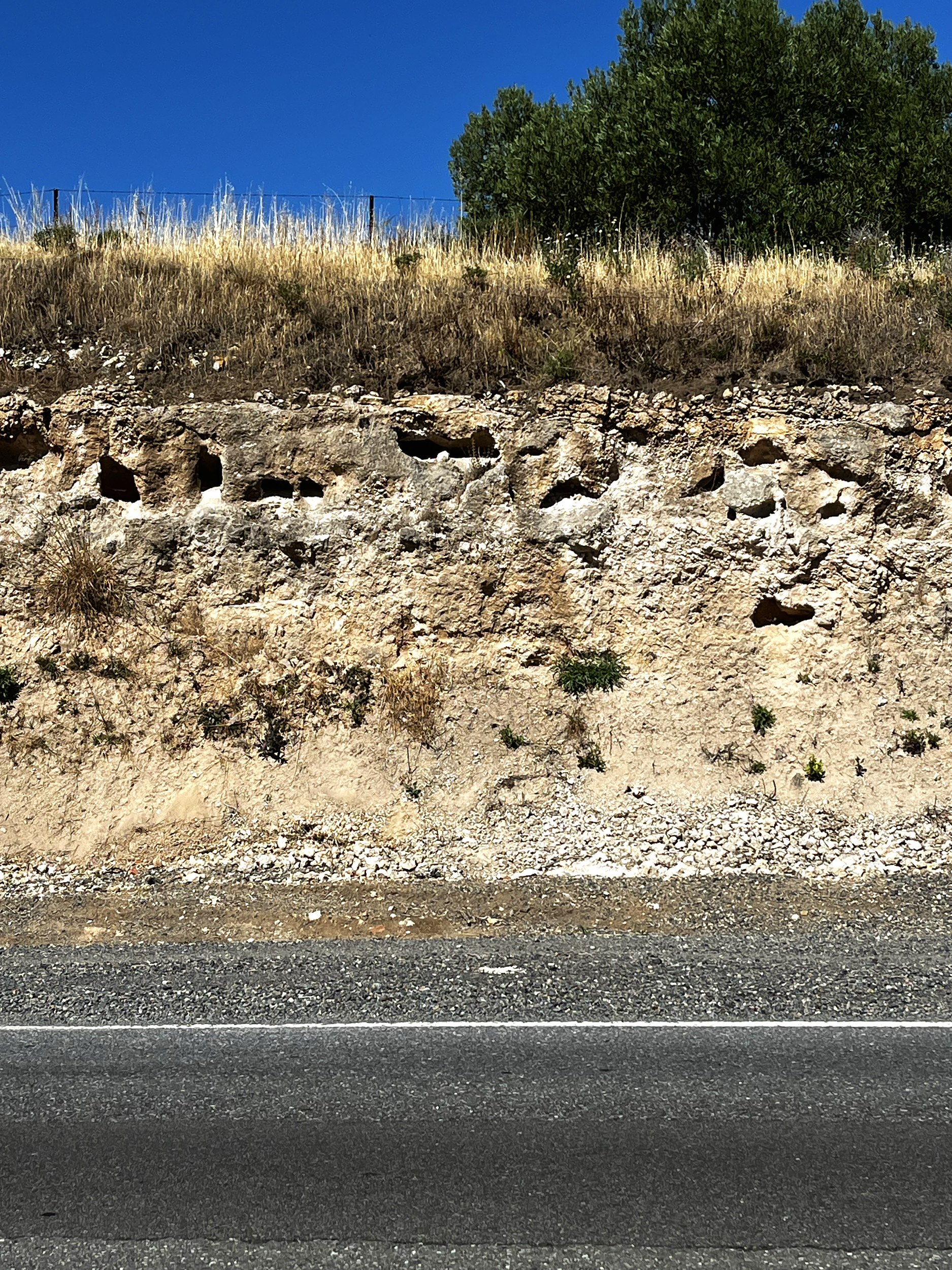 Limestone cutting provides Calcium carbonate to glaze recipes