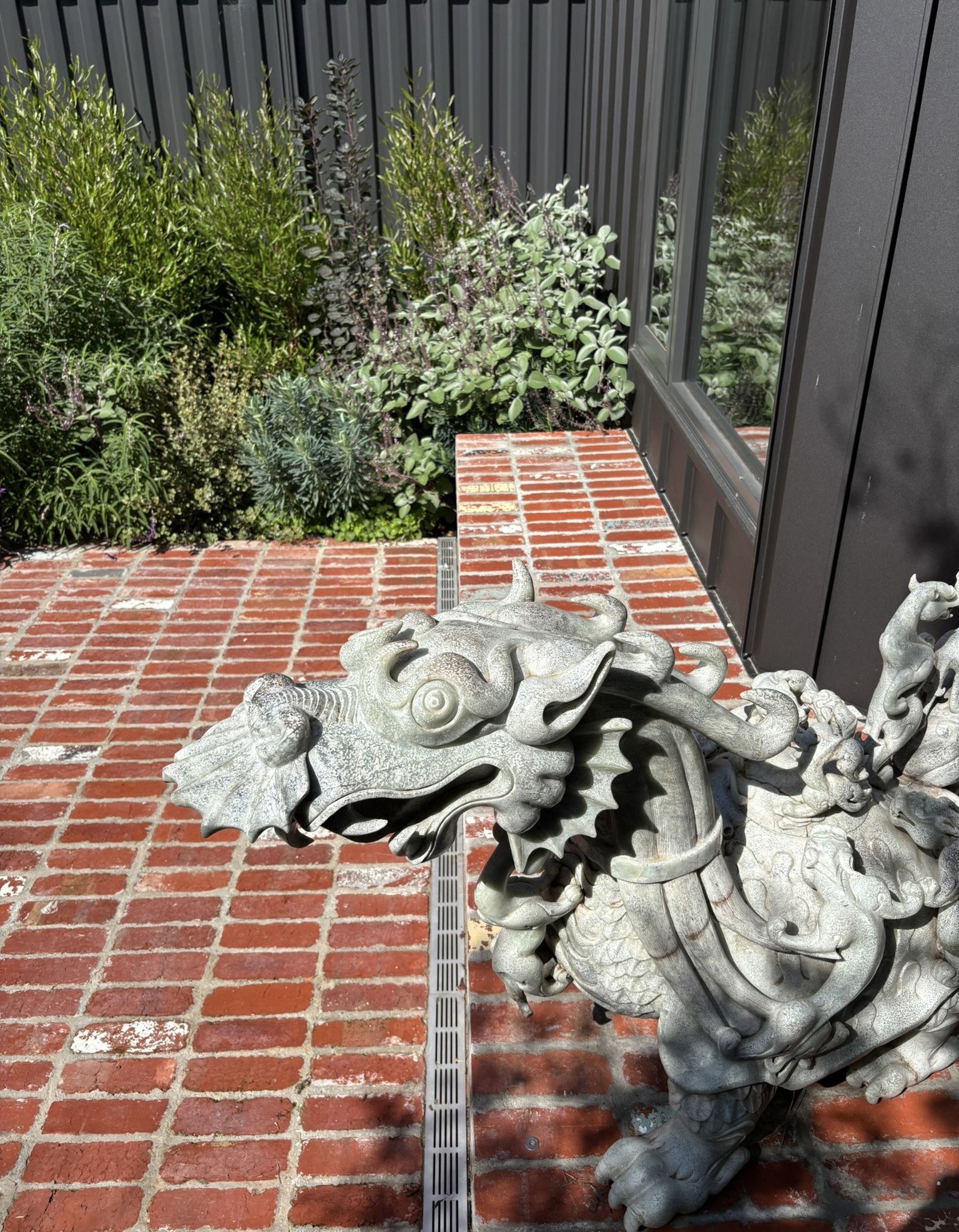 Mai Lin on recycled brick platform
