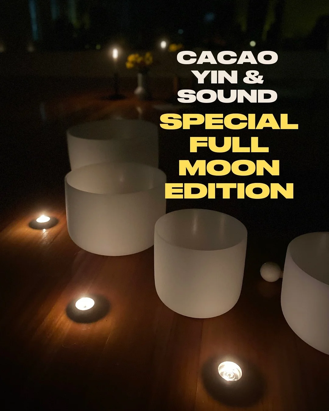 Special Guest Alert! 🌕 Our next Cacao, Yin &amp; Sound workshop features the incredible @shardasia.schwass guiding the sound journey! 

Extended to 2 hours, this experience starts with heart-opening cacao, followed by a grounded yin yoga practice wi