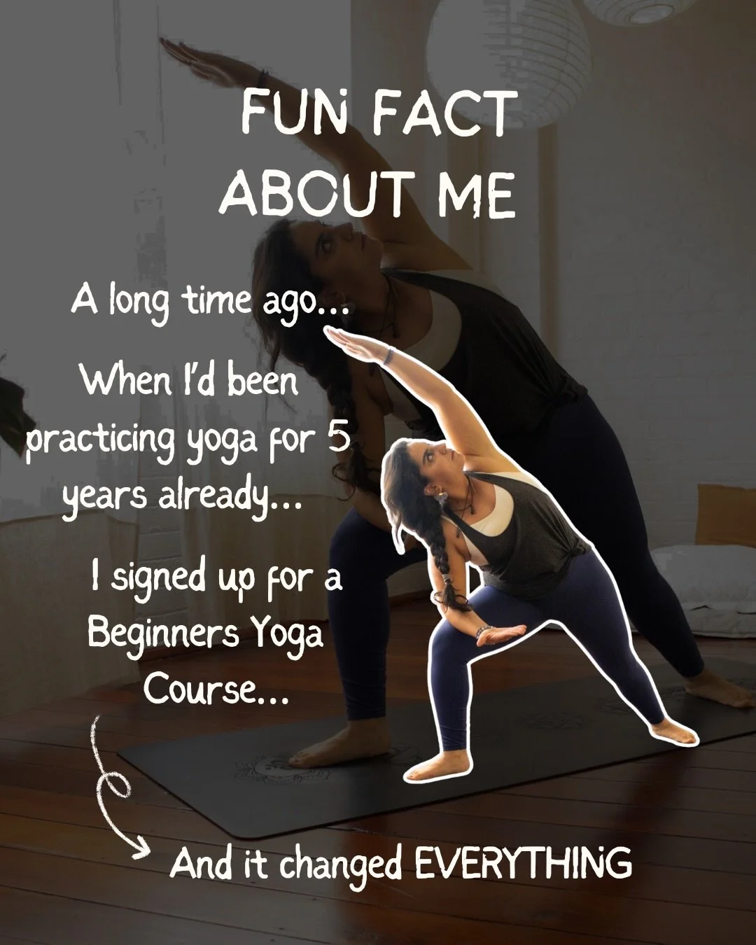 I practiced yoga for 5 years before I finally joined a beginners course. 🧘🏻&zwj;♀️
And honestly? It was one of the best things I ever did. 🤓

It softened everything I thought I &ldquo;should know&rdquo;
and rebuilt the foundations that now shape m