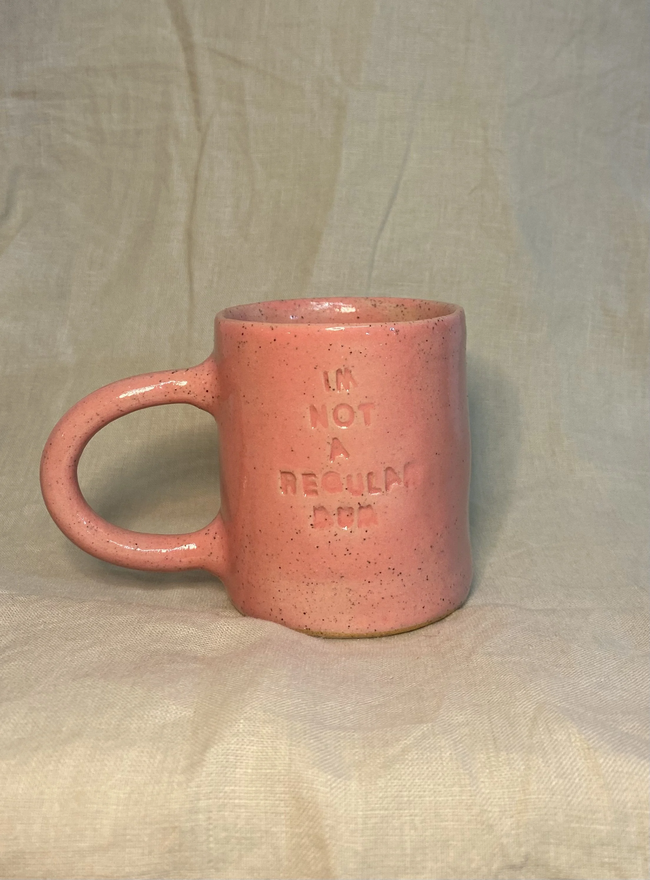 "I'm not a regular mum, I'm a cool mum" Mug (barbie pink)