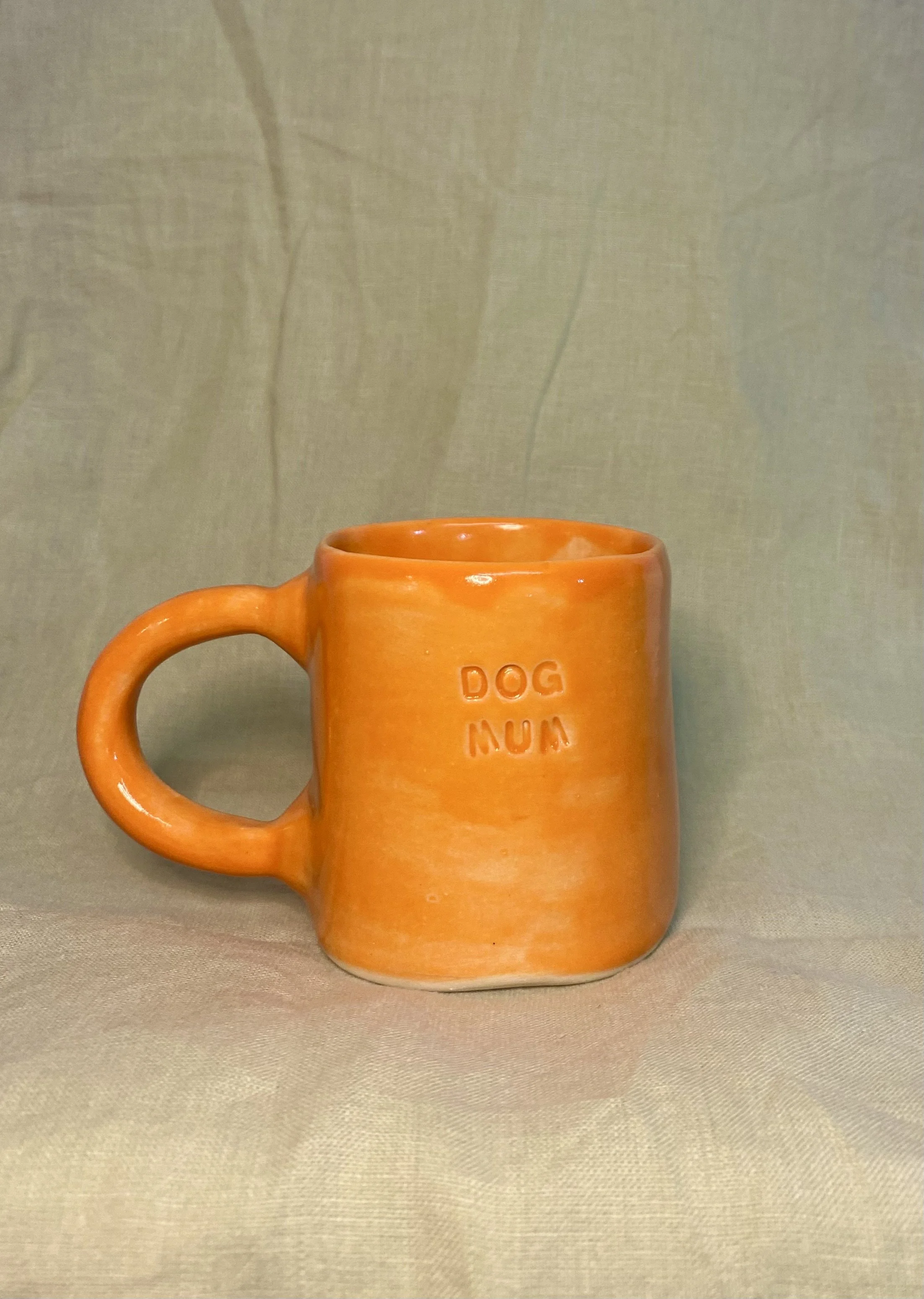 Dog Mum Mug (tangerine orange)