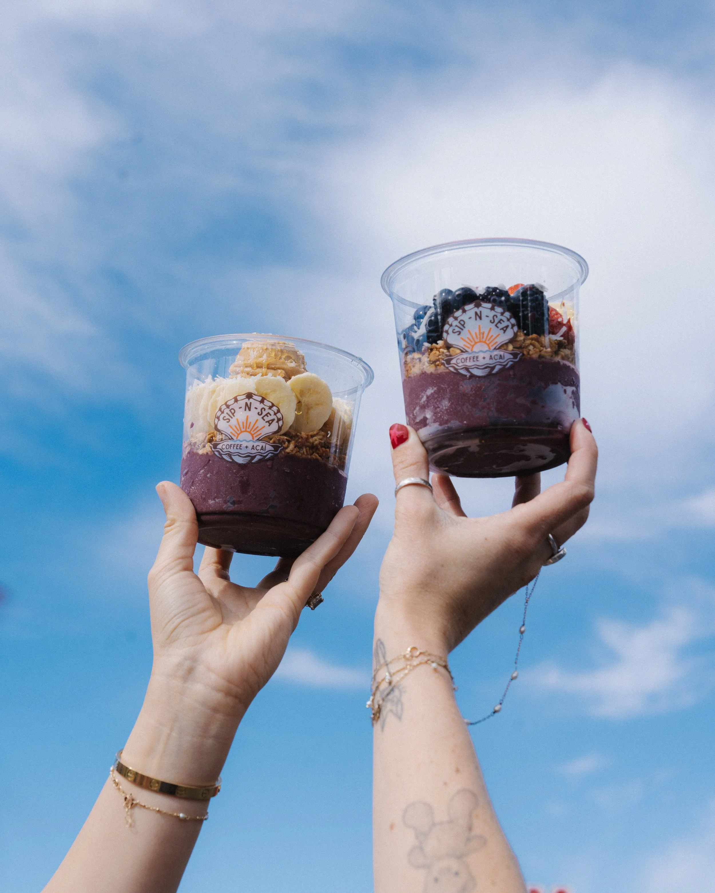 Organic Acai and Pitaya bowls from Sip-N-Sea Cafe