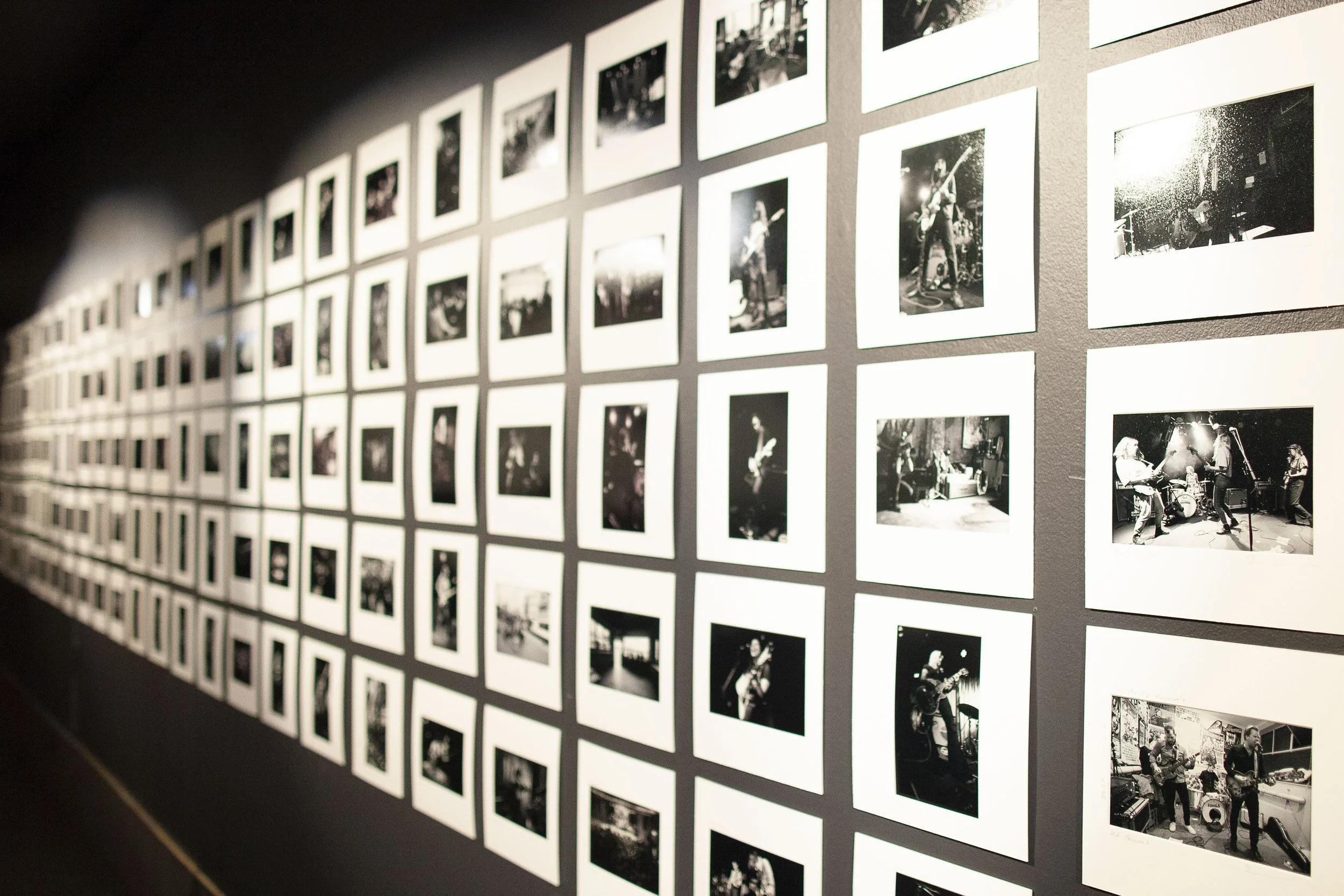  Zo Damage, "The Damage Report, 365 Day live music photography project" exhibition, installation view, Gallery 1, Arts Centre Melbourne, 2017 