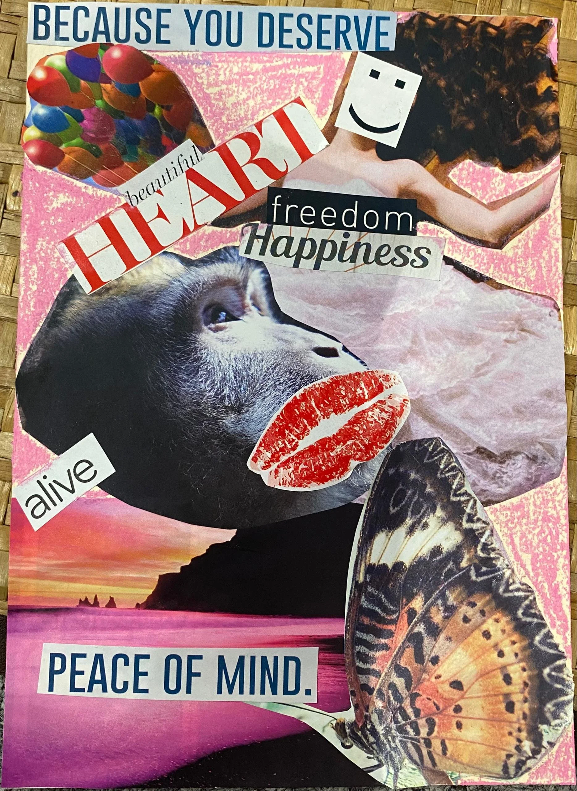 This collage was made by a personal experience as how we are now stuck in the system. This symbolize what i need at the moment, as i feel burn out working 9-5 and i feel that i have no freedom as i contributed most of my time for work, til it effect