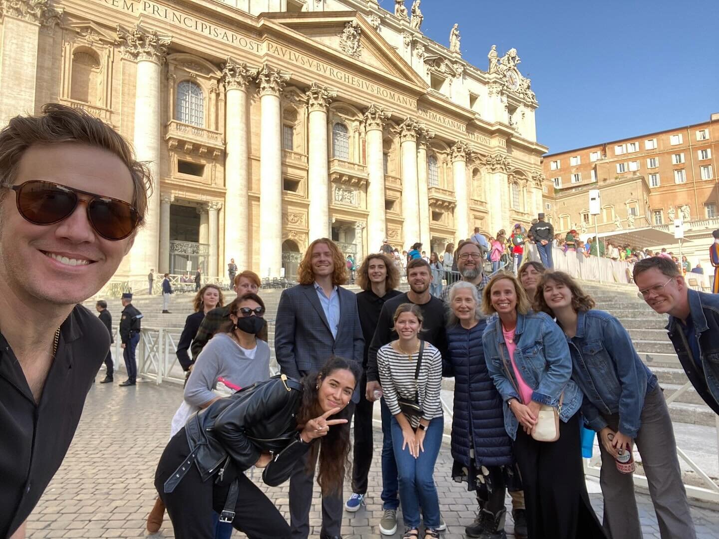 1. The whole crew at the Papal audience at Saint Peter&rsquo;s Rome October 26, 2022. 2.@moriahsmallbone and our fearless leader Leslie Parker with @cardinalpeterturkson at Casina Pio IV, The Vatican, ready to play our concert under the stars!