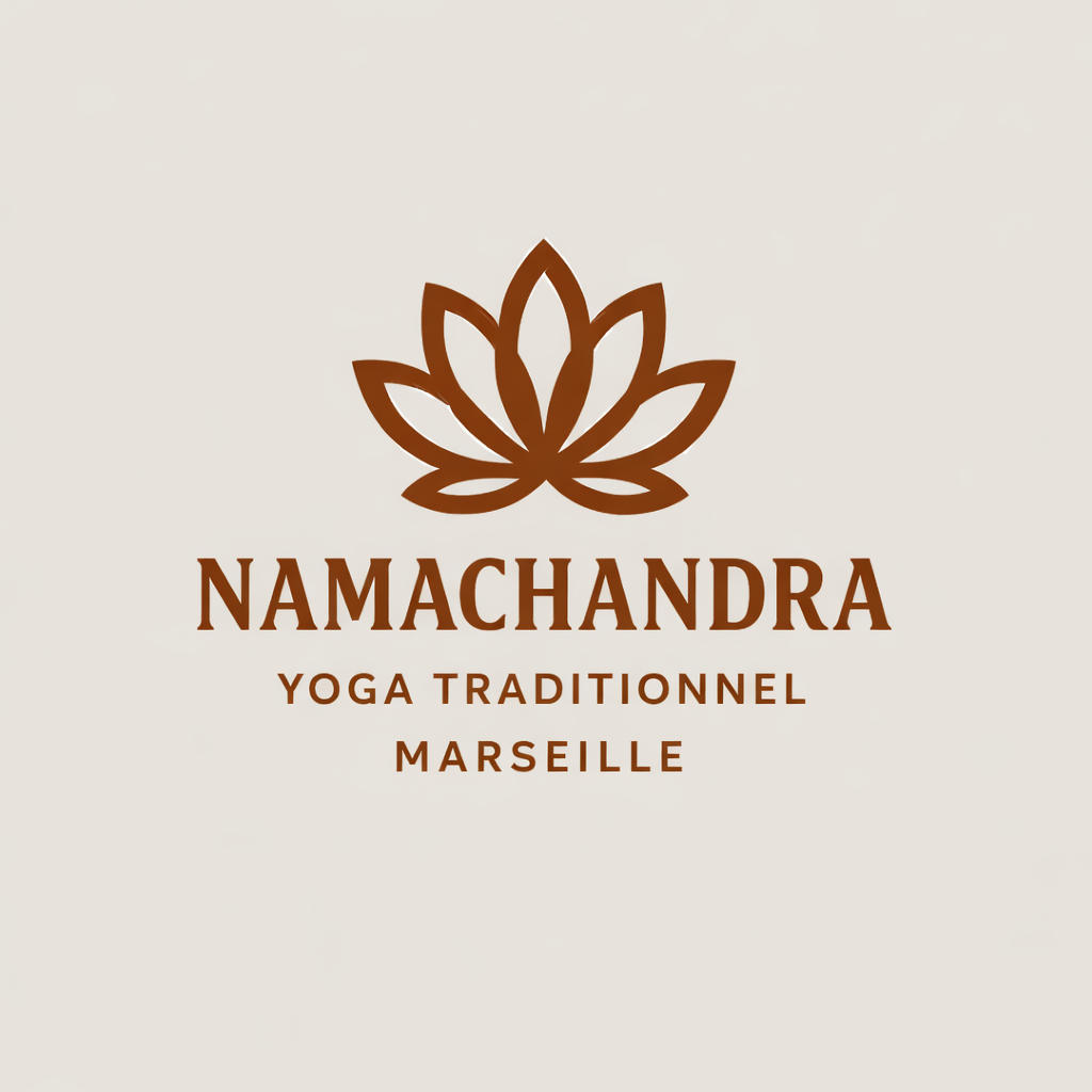 logo de namachandra école de yoga traditionnel à Marseille dans le 6eme arrondissement représentant un lotus
