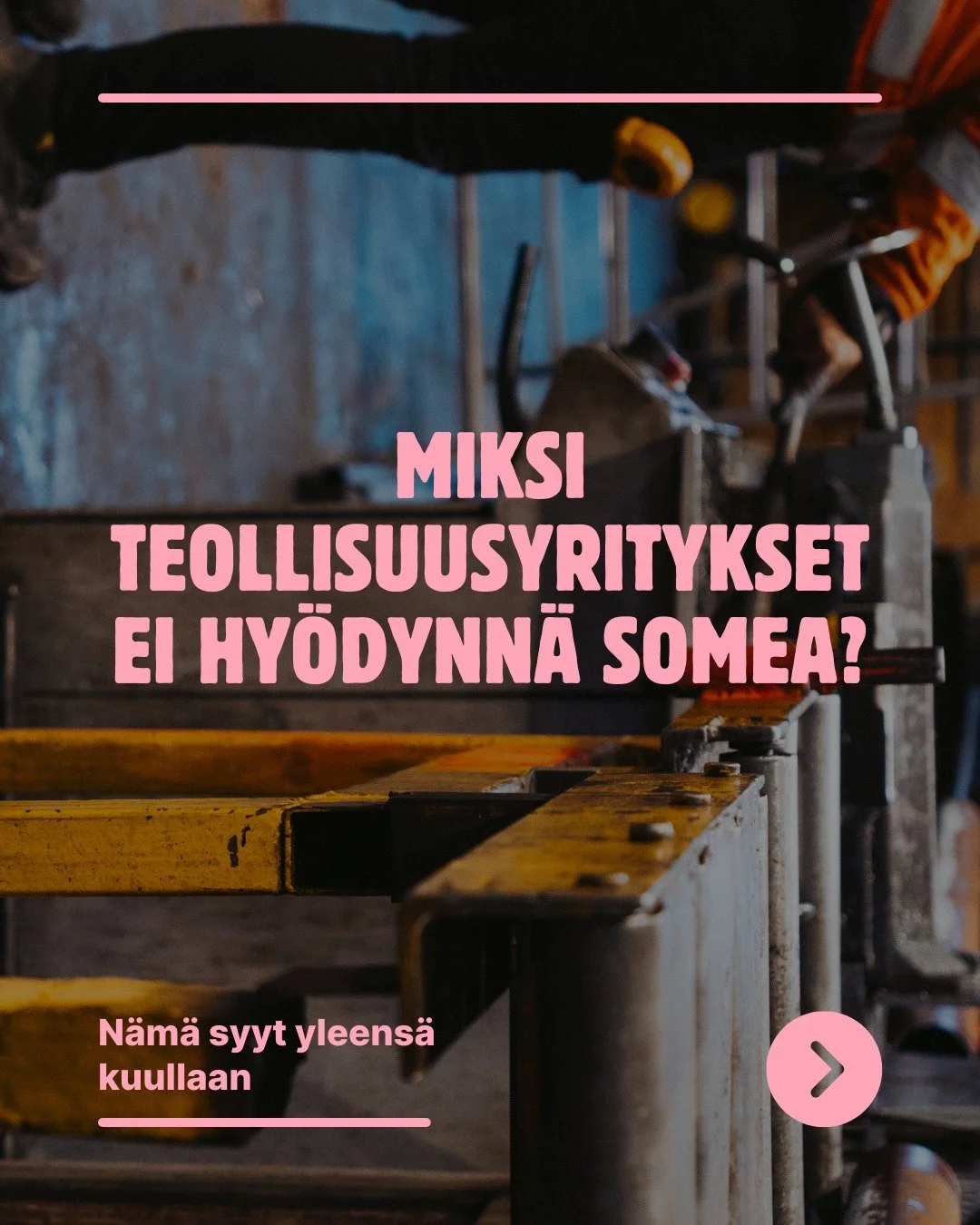 Kuullaan t&auml;t&auml; koko ajan:

&ldquo;Ei ole aikaa.&rdquo;
&ldquo;Ei ole osaamista.&rdquo;
&ldquo;Ei ket&auml;&auml;n kiinnosta mit&auml; me tehd&auml;&auml;n.&rdquo;
&ldquo;Ei meid&auml;n asiakkaat ole somessa.&rdquo;

K&auml;yd&auml;&auml;n n&