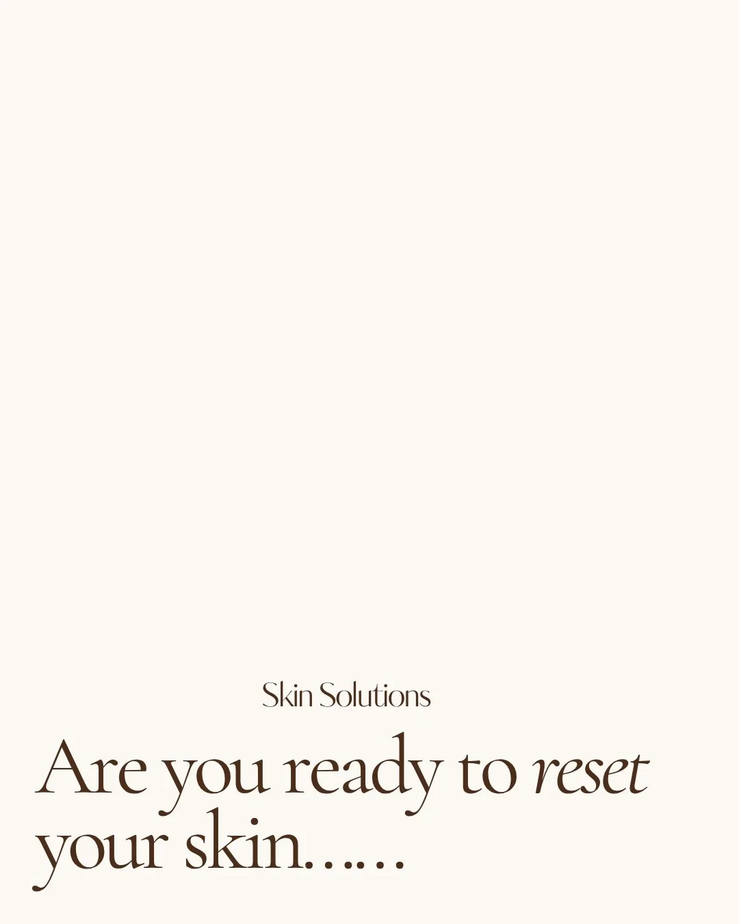 Ready to reset your skin this Autumn&hellip;. 

Our Skin Prescription Facial is your personalised skin reset 💫

You will get over an hour of personalised, in-depth care, including:

🤎A full OBSERV diagnostic skin scan&nbsp;to identify underlying sk