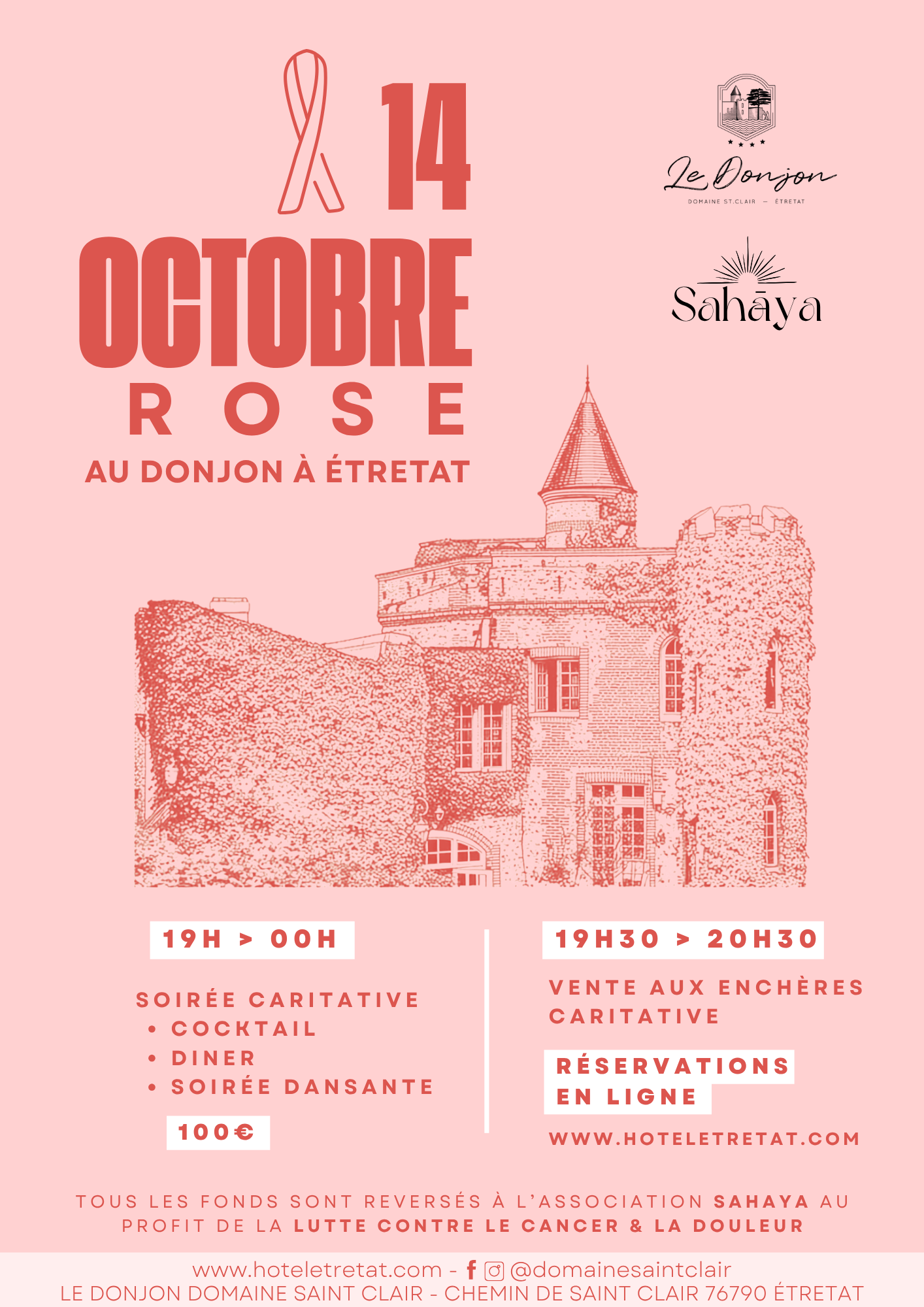 Octobre Rose à Étretat : une soirée gastronomique et solidaire au Donjon