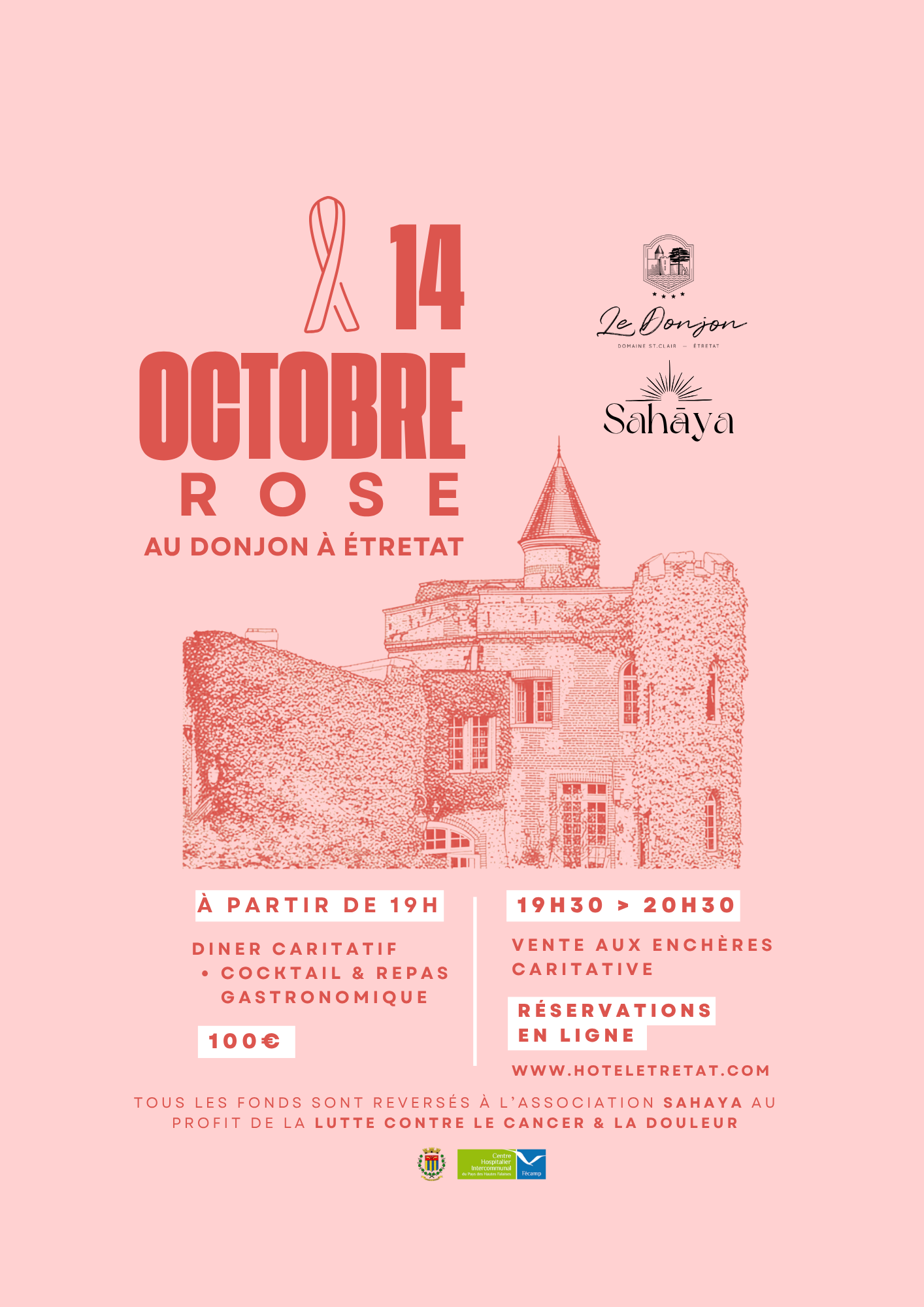 soirée caritative au Donjon à étretat pour octobre rose le 14 octobre