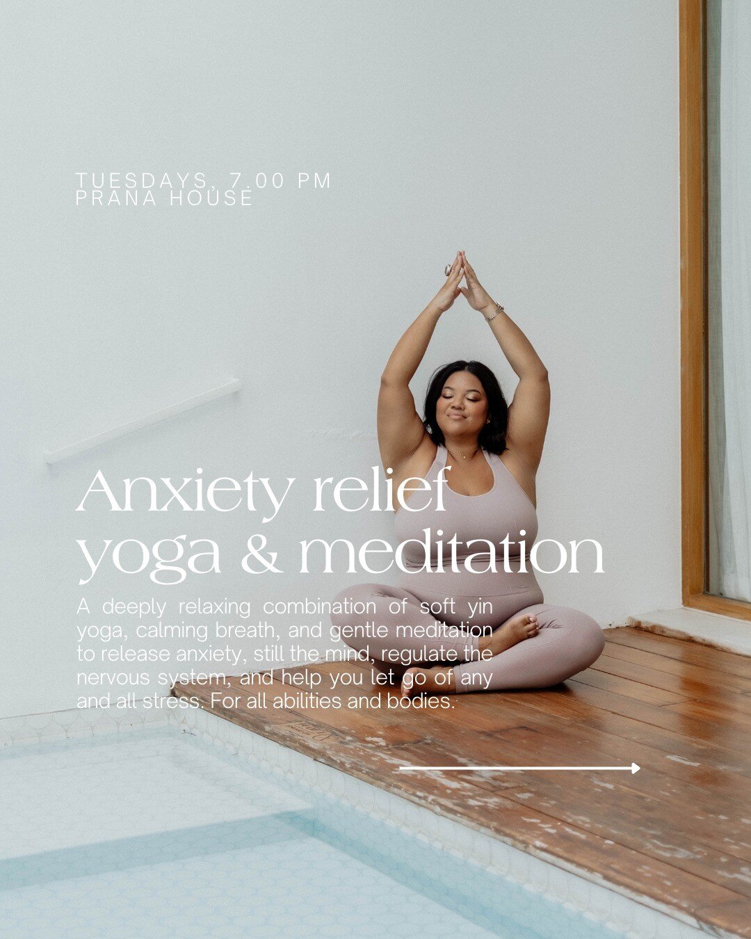 I am so excited to offer my new Anxiety Release Yoga and Meditation classes at @pranahouse.me on Tuesday nights! These classes are specifically designed to leave everyone feeling relaxed and calm by taking the mind out of overdrive and into a space o