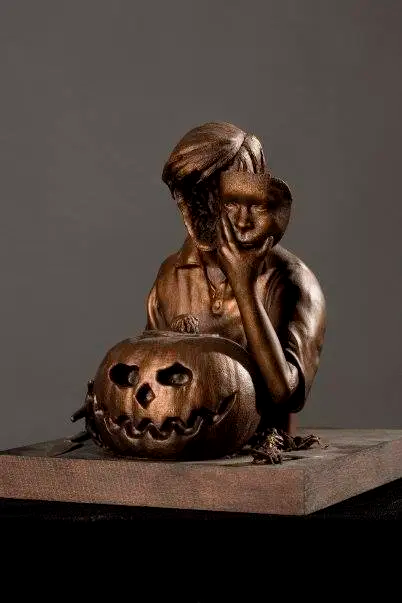Hollowe'en Boy - sculpture cast in resin, 2007