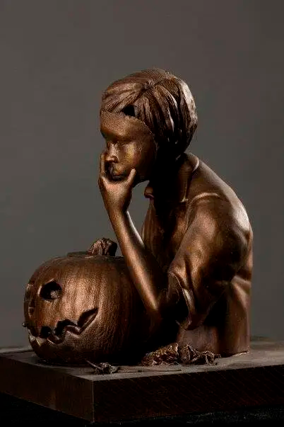 Hollowe'en Boy - sculpture cast in resin, 2007