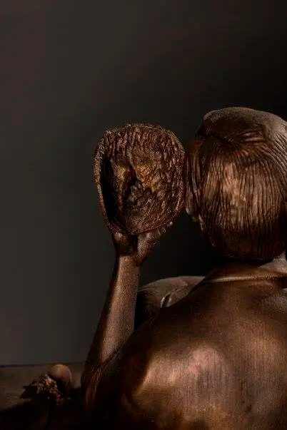 Hollowe'en Boy - sculpture cast in resin, 2007